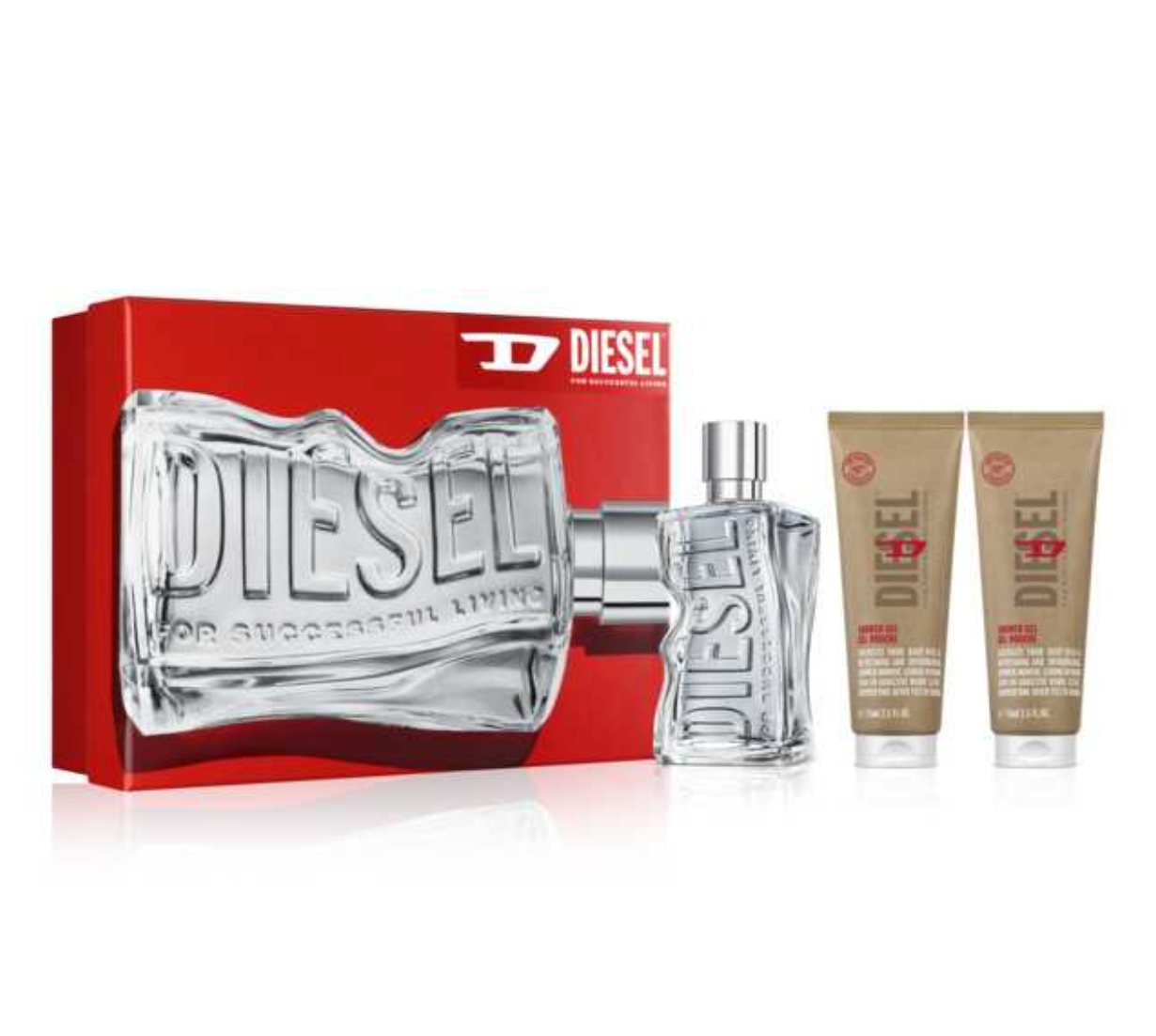 Diesel D 3-Piece Gift Set for Men - 100ML EDT Spray + 2 X 75ML Shower Gel - Perfect for Gifts, Travel & Daily Fragrance Routine