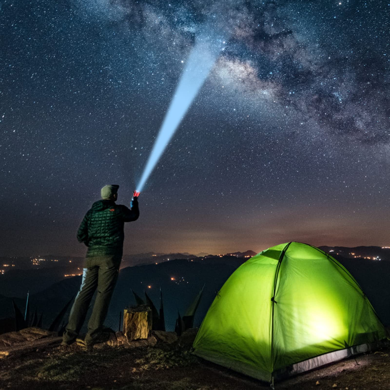 Multifunctional Solar-Powered Emergency Flashlight - Waterproof LED Car Flashlight with Window Breaker & Seatbelt Cutter | Rechargeable for Outdoor, Camping, Hiking & Emergency Preparedness