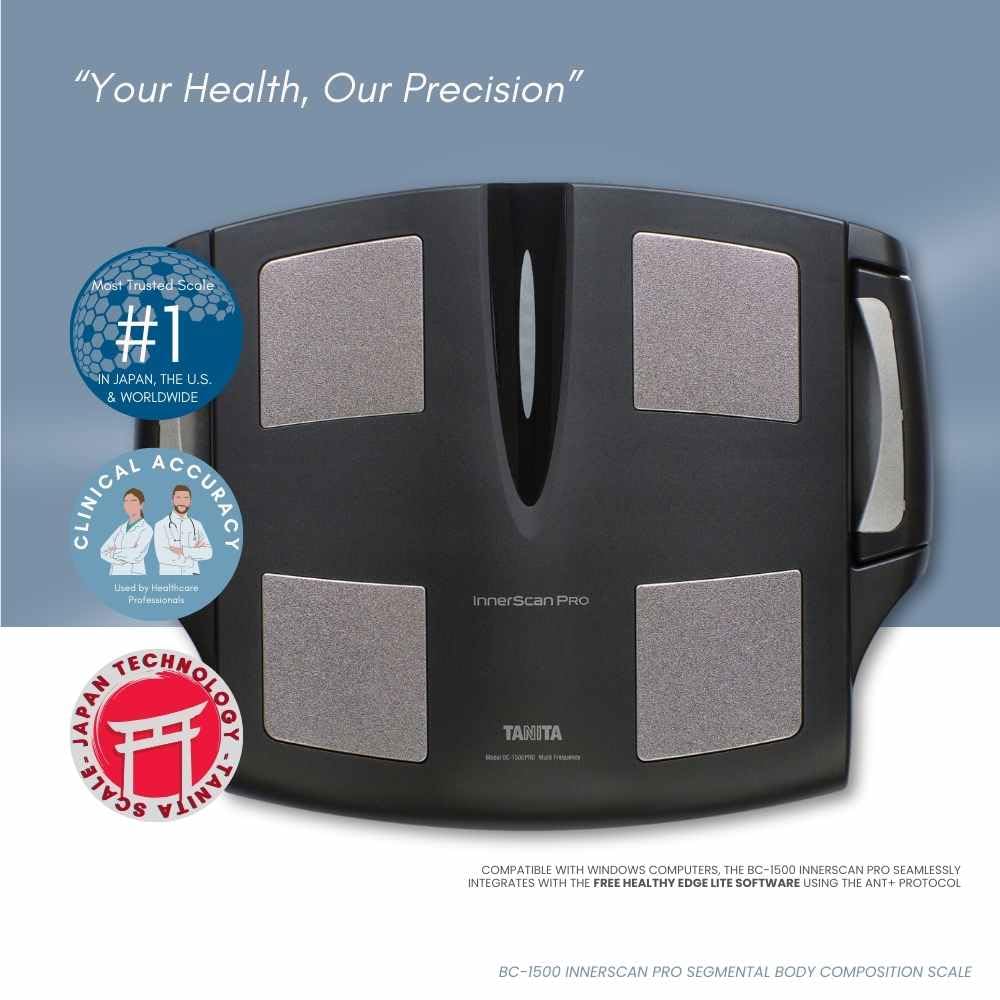 TANITA BC-1500 InnerScan PRO Body Composition Scale - FDA Cleared Multi-Frequency Segmental Analysis with Bluetooth Connectivity | Accurate Body Fat, Muscle & Water Measurement for Home Gym & Health Tracking