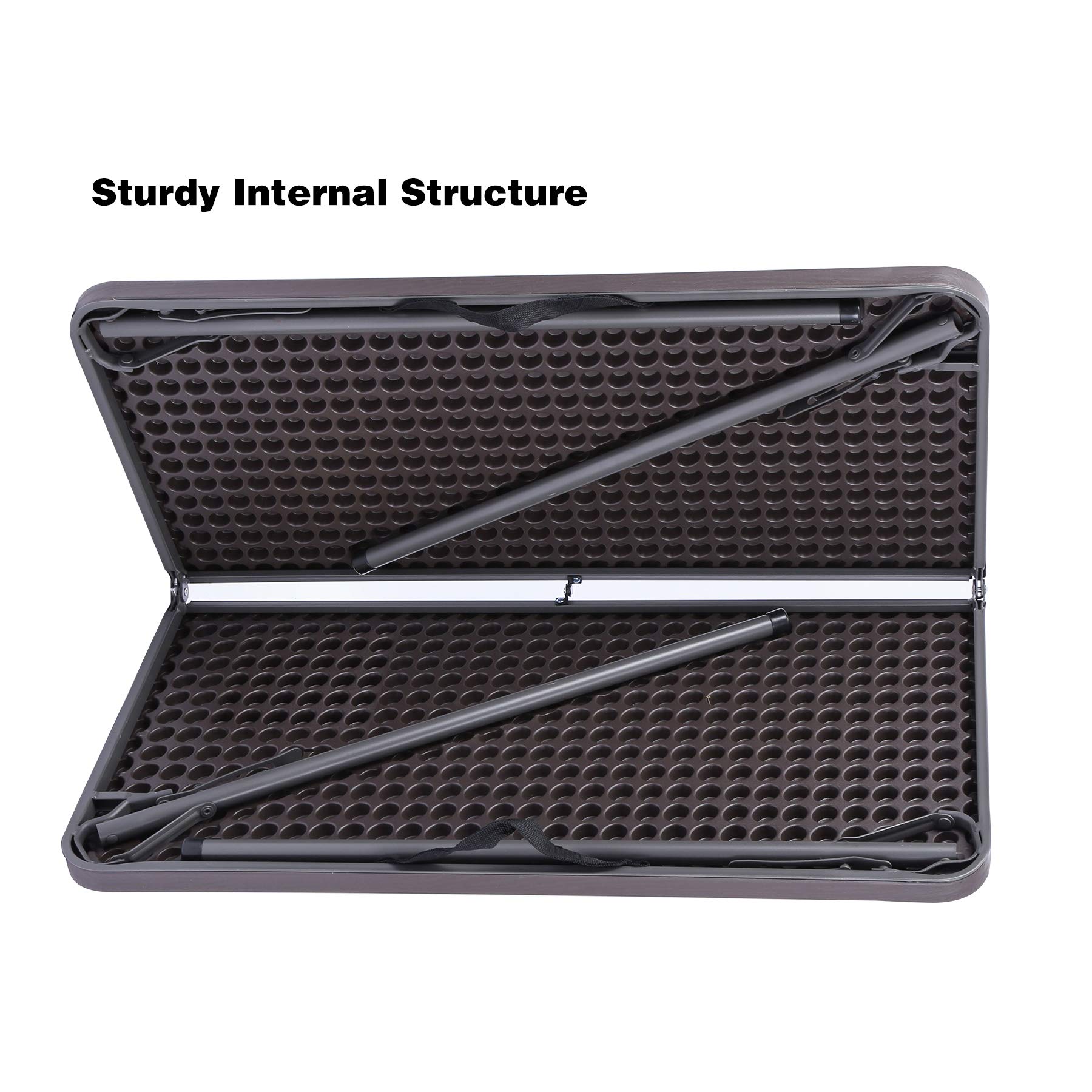 **Folding Square Card Table with Waterproof Plastic Top - 34x34 Inch Lightweight Portable Small Folding Table for Adults - Indoor & Outdoor Use - Perfect for Parties, Camping, Picnics & Game Nights - Black**