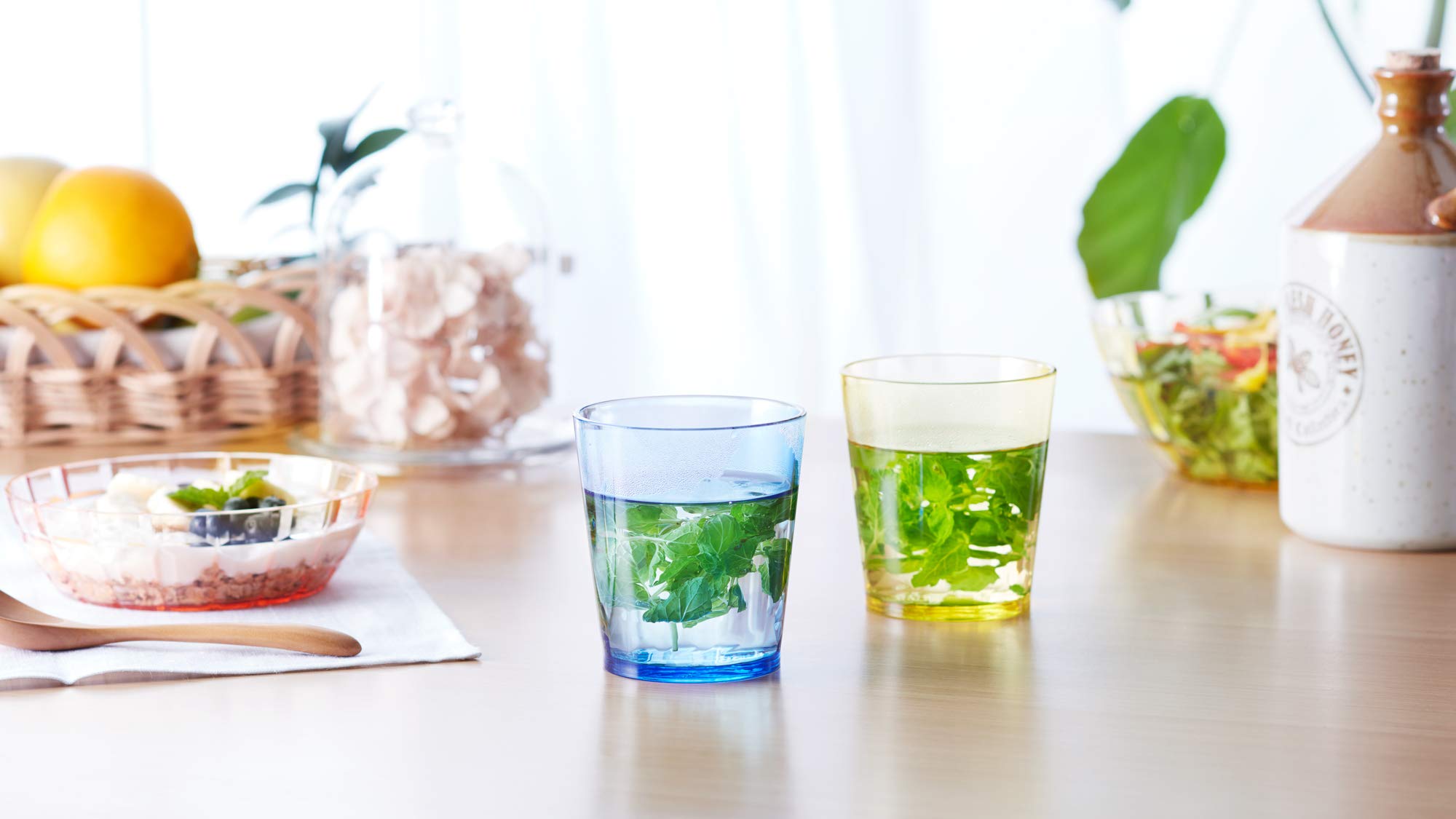 SCANDINOVIA 8 oz Unbreakable Premium Juice Glasses - Set of 4 BPA-Free Acrylic Tumbler Cups for Kids & Adults - Dishwasher Safe, Stackable, Reusable - Perfect for Smoothies, Cocktails, and Everyday Drinks at Home or Parties