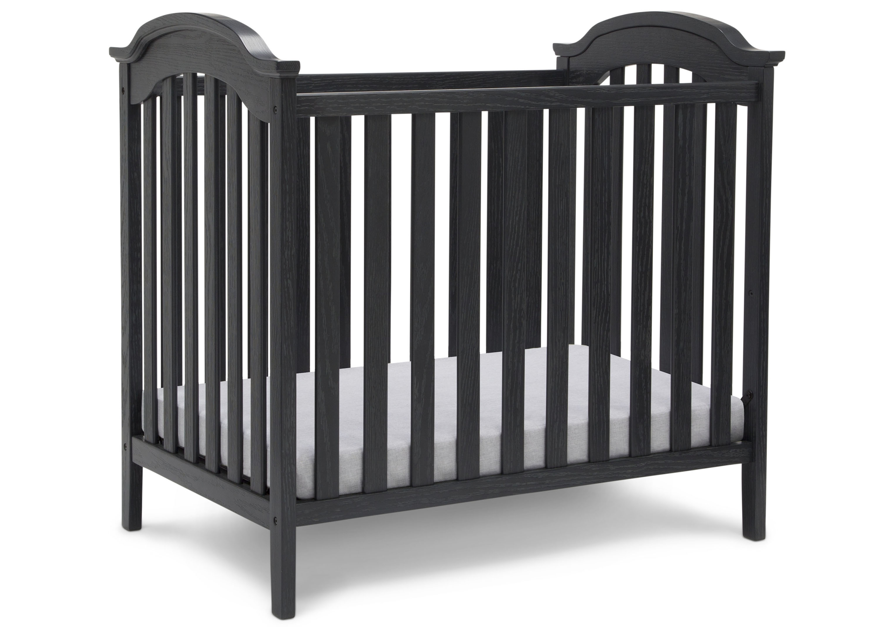 Farmhouse Style Mini Baby Crib with 2.75 Inch Mattress - Portable Nursery Bed for Newborns & Toddlers - Perfect for Small Spaces, Travel & Co-Sleeping
