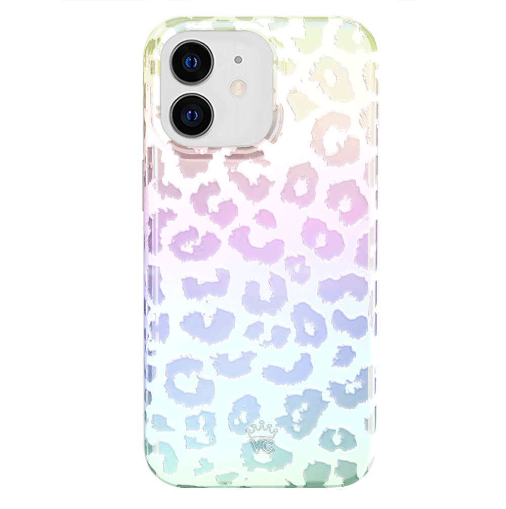 White Opal Leopard Print iPhone Case - Stylish Protective Cover for iPhone 13/14/15 Pro Max - Perfect for Fashion Lovers & Trendy Accessories