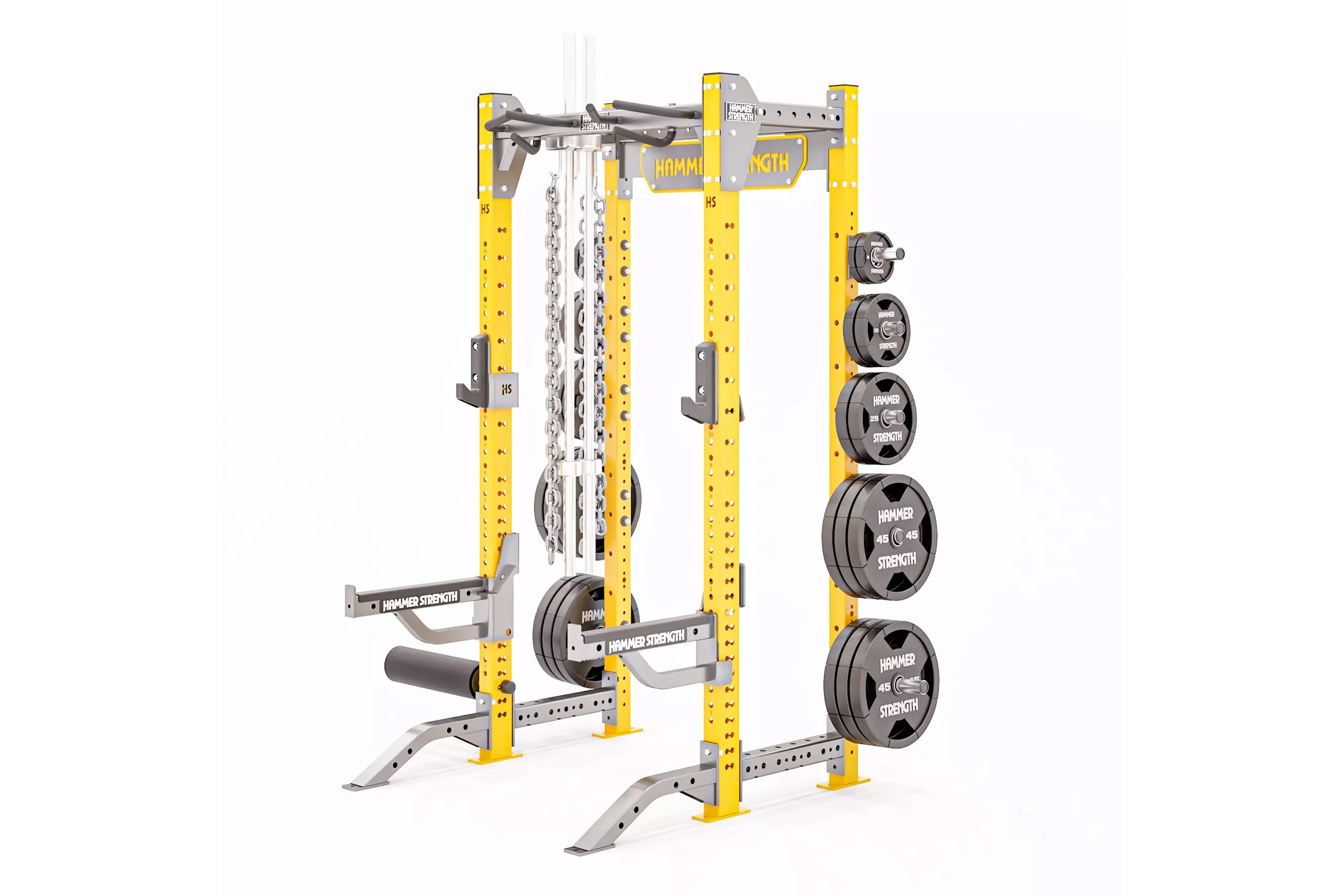 Hammer Strength HD Elite ID Half Rack - Heavy Duty Power Rack for Home & Commercial Gyms - Perfect for Squats, Bench Press & Strength Training