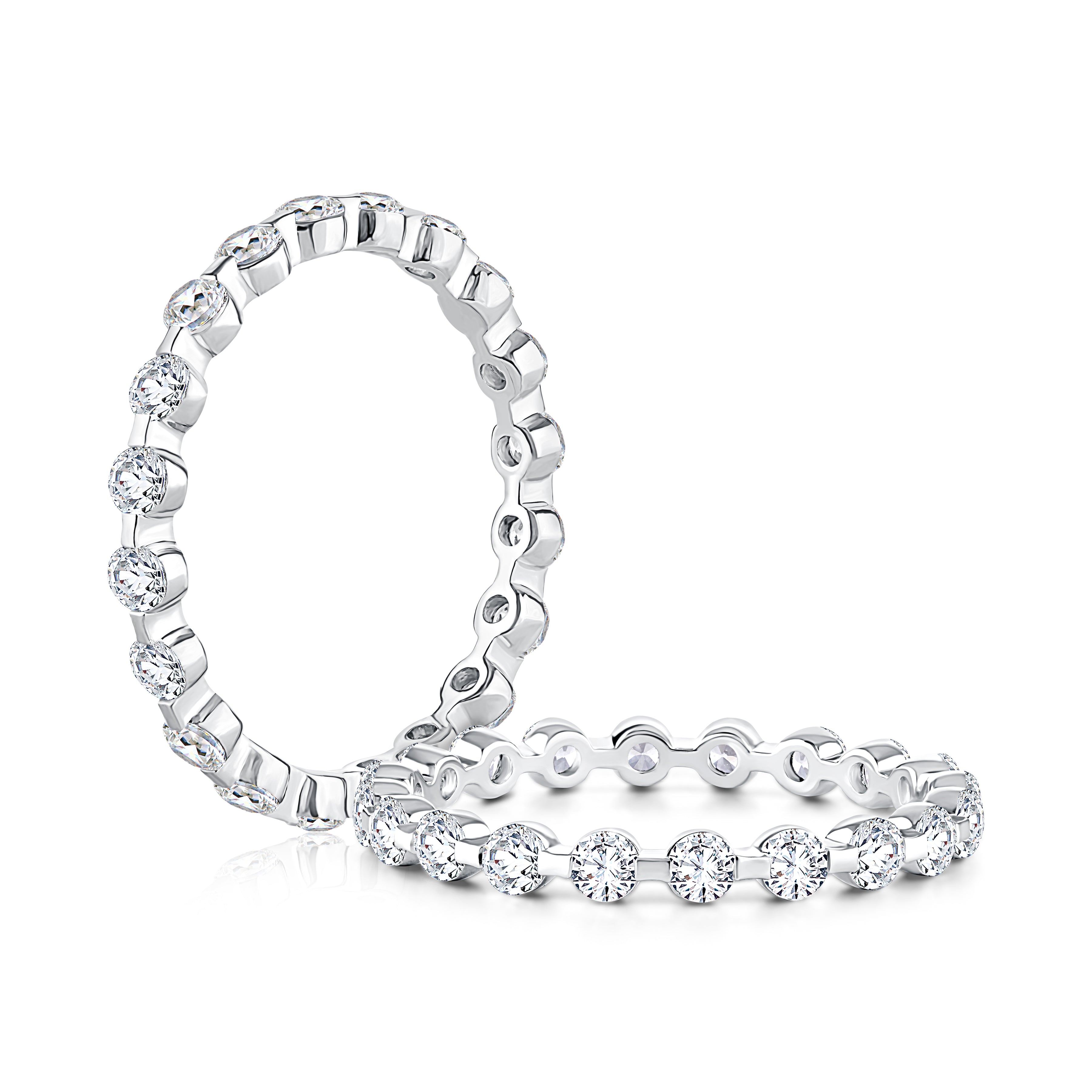 Exquisite 14K Gold Round Diamond Eternity Band for Women - Perfect for Anniversary, Wedding & Special Occasion Jewelry Gifts