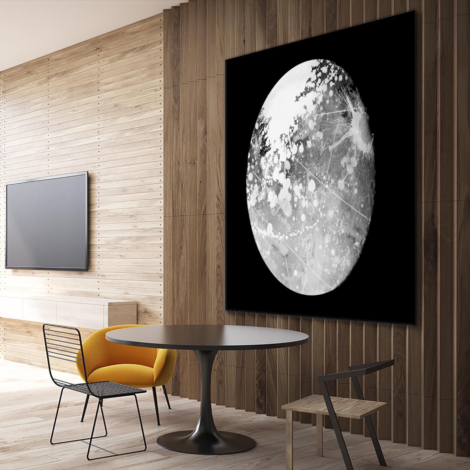 Abstract Moon Phase 7 Wall Art - Modern Celestial Decor for Home & Office - Perfect for Living Room, Bedroom, or Meditation Space