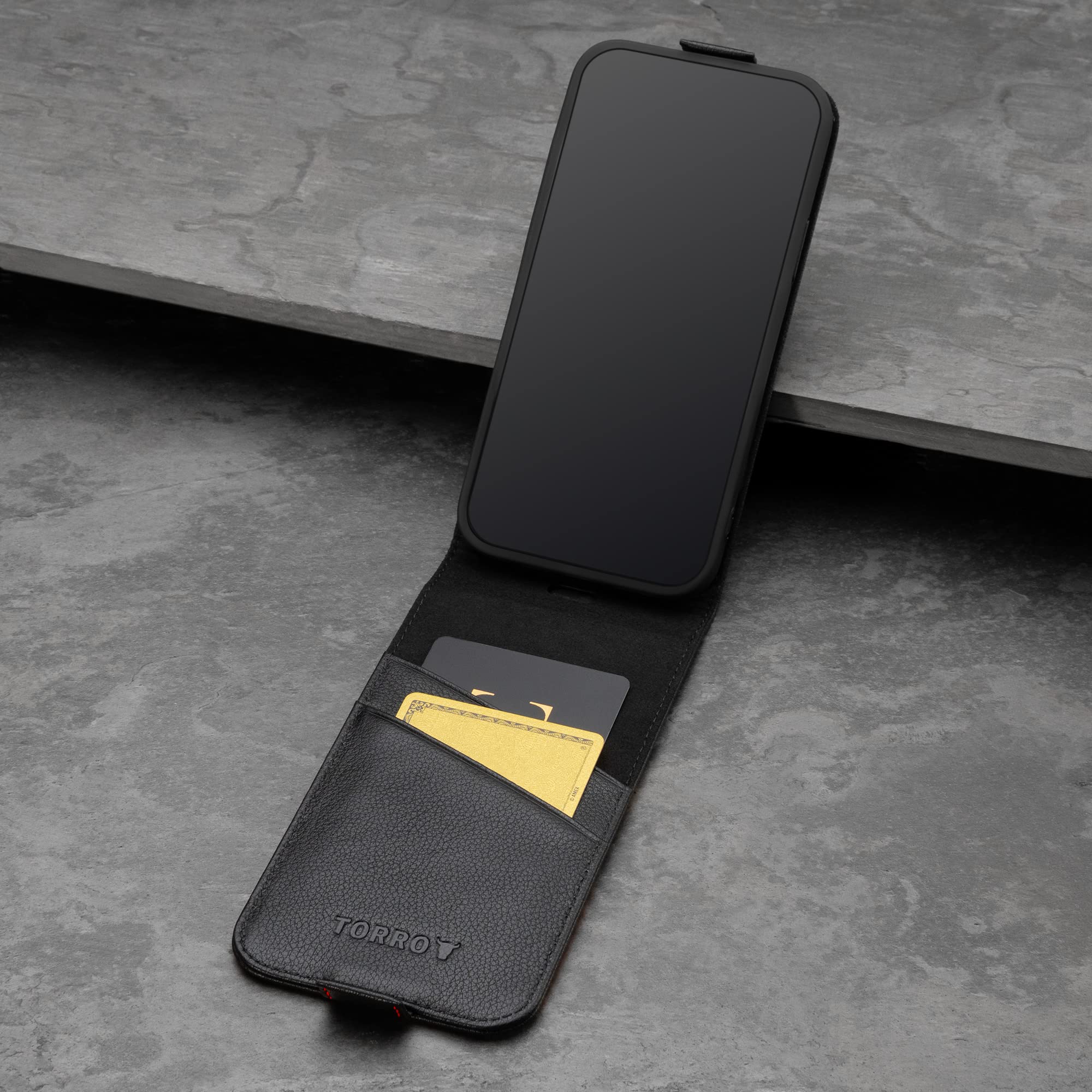 Premium Genuine Leather iPhone 12/12 Pro Case with Card Slots & Flip Cover - MagSafe Compatible, Durable Protection for Everyday Use (Black) | Business, Travel & Daily Essentials