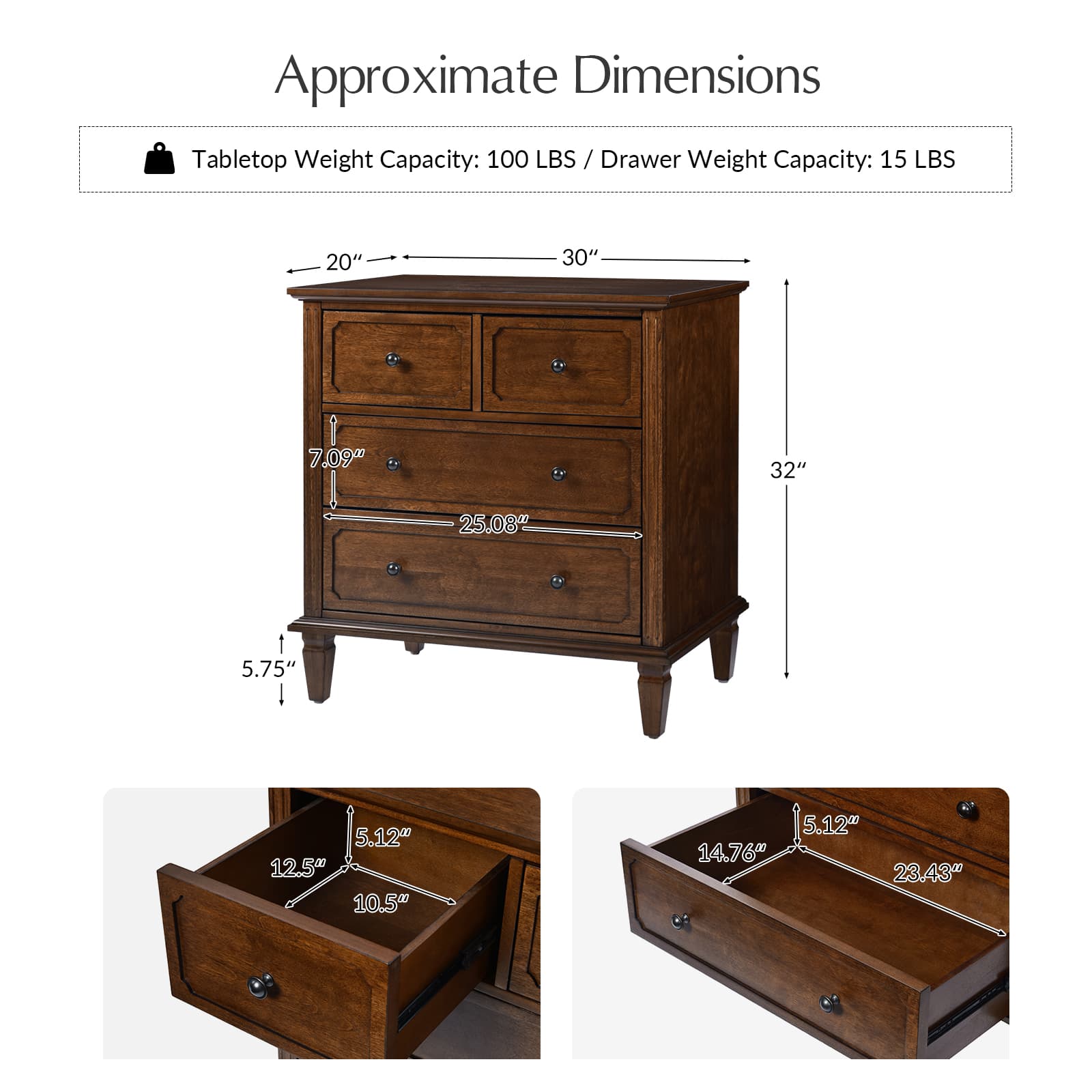 Isidro Accent Chest of Drawers with USB Charging Station - Modern Bedroom Dresser with 3 Drawers & Built-in Power Outlets - Perfect for Bedside Storage & Device Charging in Home, Office or Dorm Room