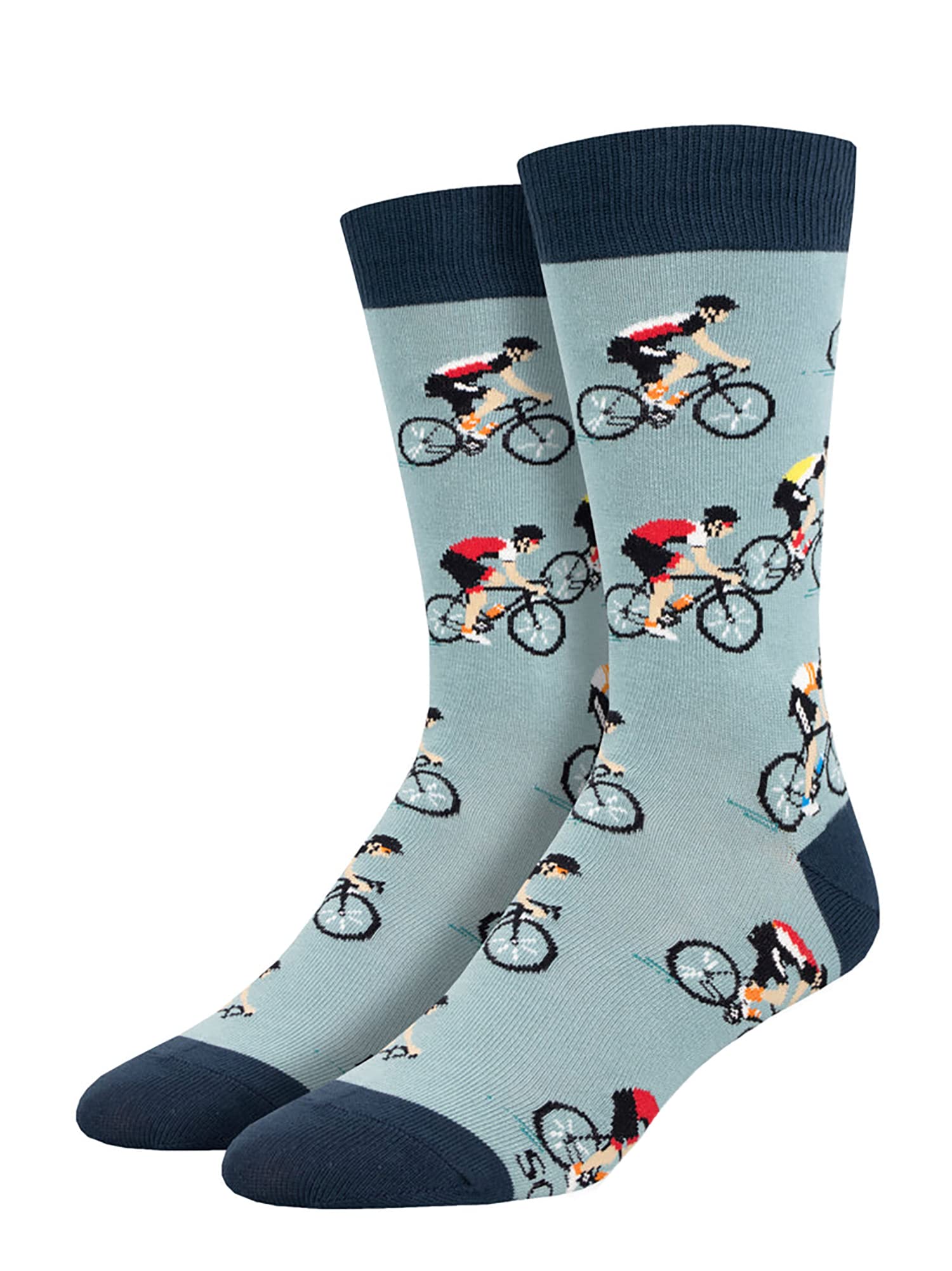 Socksmith Men's Cycling Crew Socks - Breathable & Cushioned for Road & Mountain Biking | Comfortable Athletic Socks for Cycling Enthusiasts