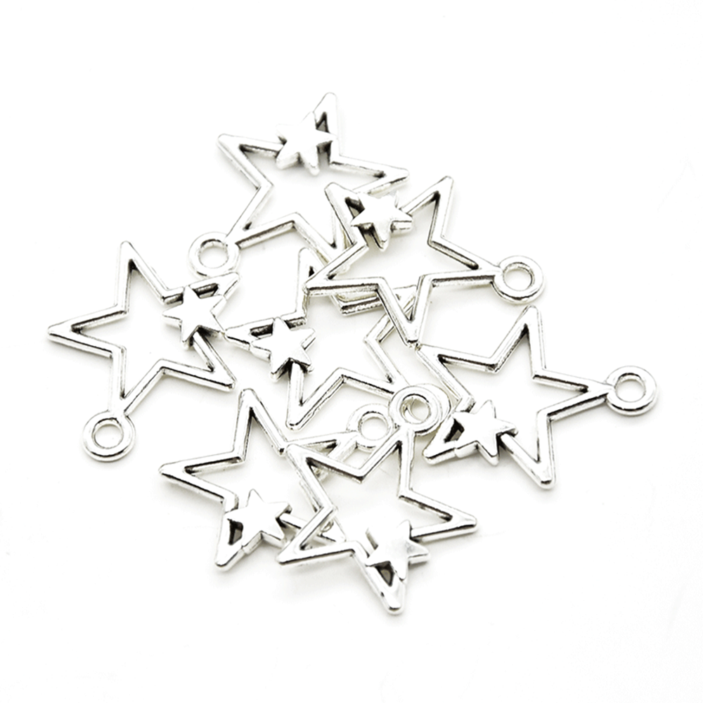 Vintage Silver Alloy Pendant for DIY Jewelry Making - Handcrafted Necklace Charms for Women, Gifts & Craft Projects