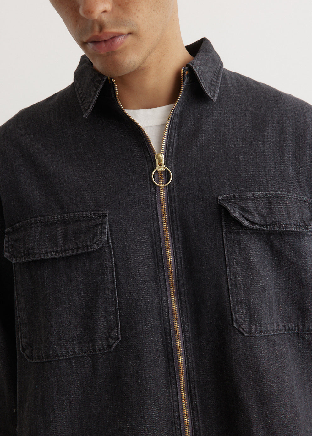 8oz BLKxECR Denim Drizzler Work Shirt - Durable Men's Workwear for Construction, Farming & Outdoor Activities