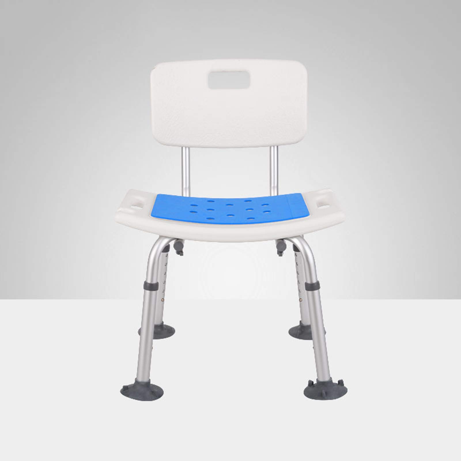 **ZPTAT Adjustable Shower Chair for Elderly & Disabled – Non-Slip Safety Shower Seat with Arms & Back – Height Adjustable Bathroom Stool for Seniors – Ideal for Safe Bathing & Showering Assistance**