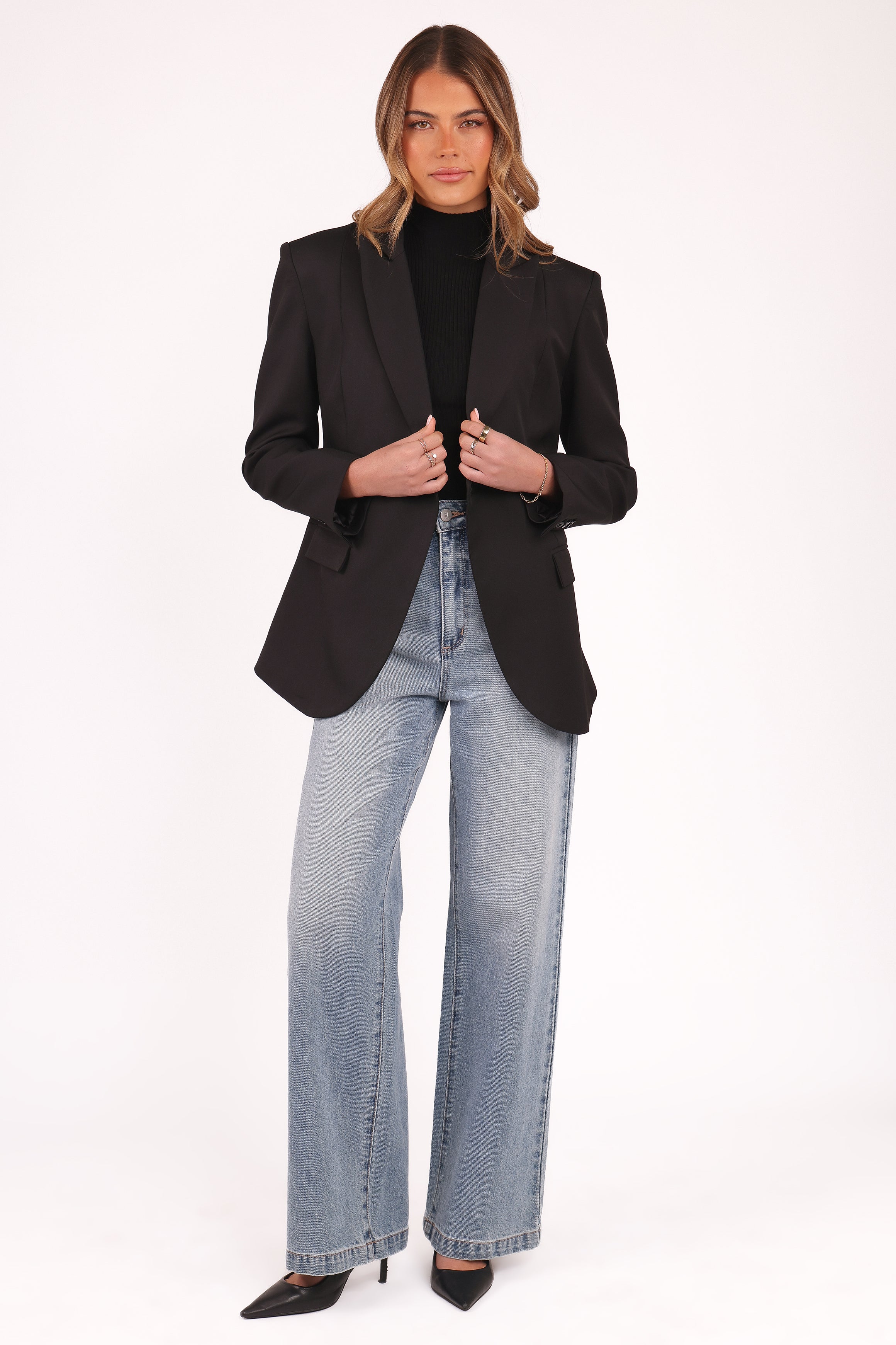 Stylish Danity Blazer for Women - Classic Black Office Blazer | Perfect for Business Meetings, Workwear & Professional Outfits