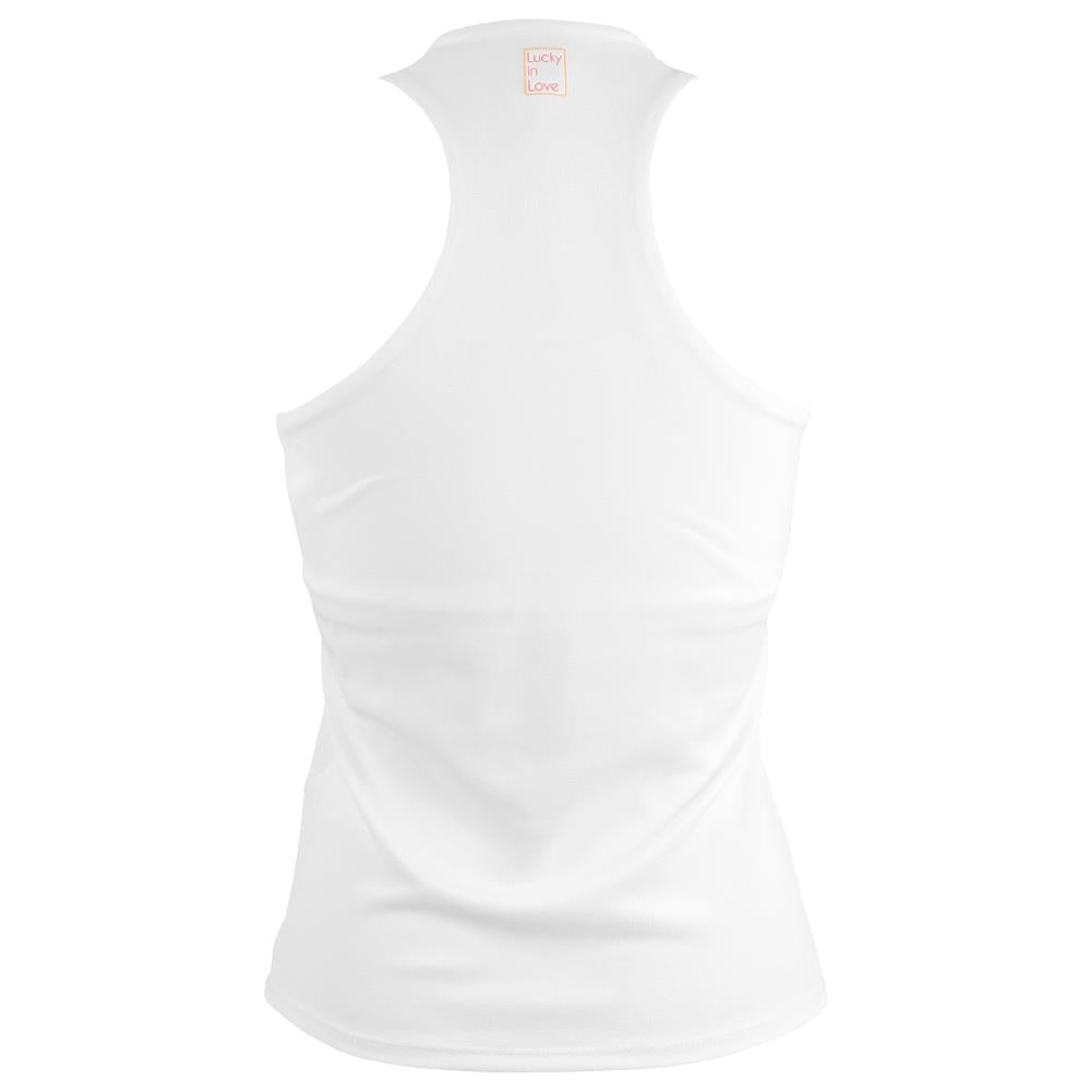 Lucky in Love Women's Shockin' Classics Stripes Tank Top - White | Casual Summer Outfit, Beach Wear & Layering Essential