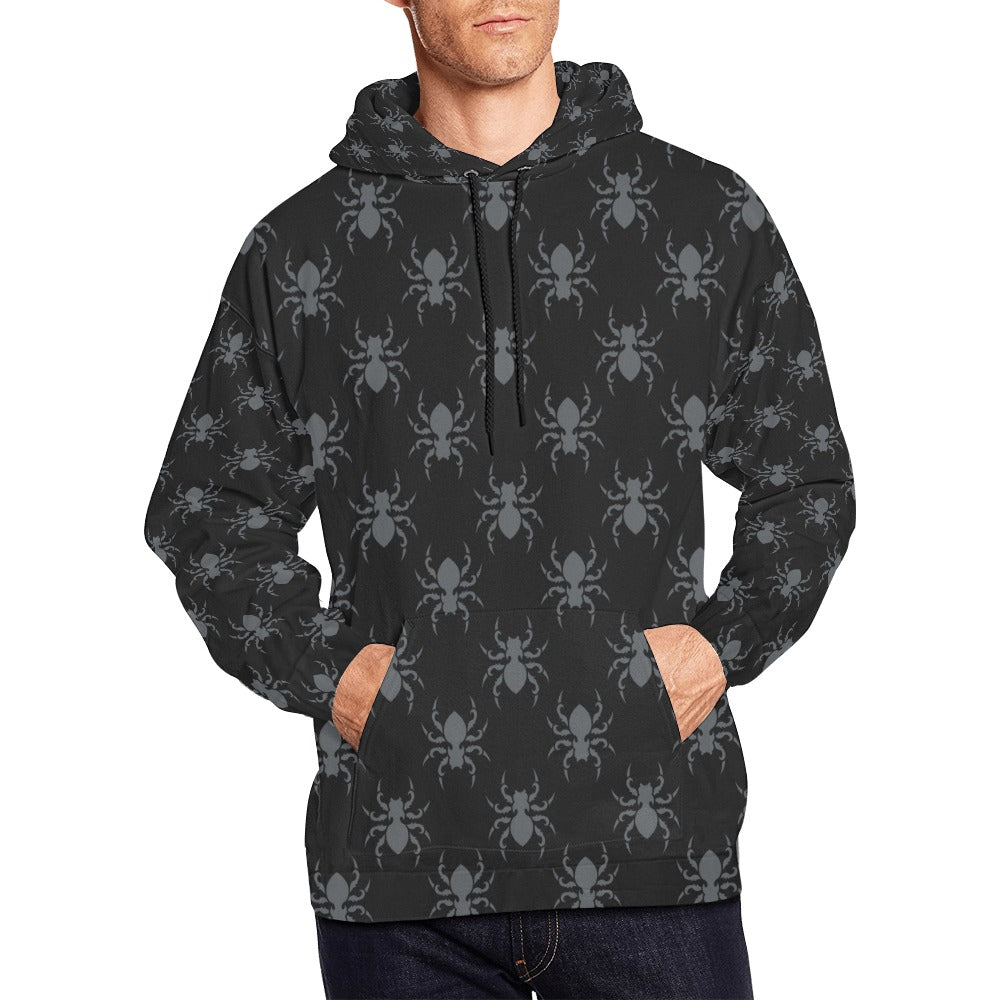 Gothic Spider Hoodie for Men & Women - Dark Aesthetic Gothic Fashion for Halloween & Cosplay - Perfect for Goth Lovers, Alternative Style & Spooky Events