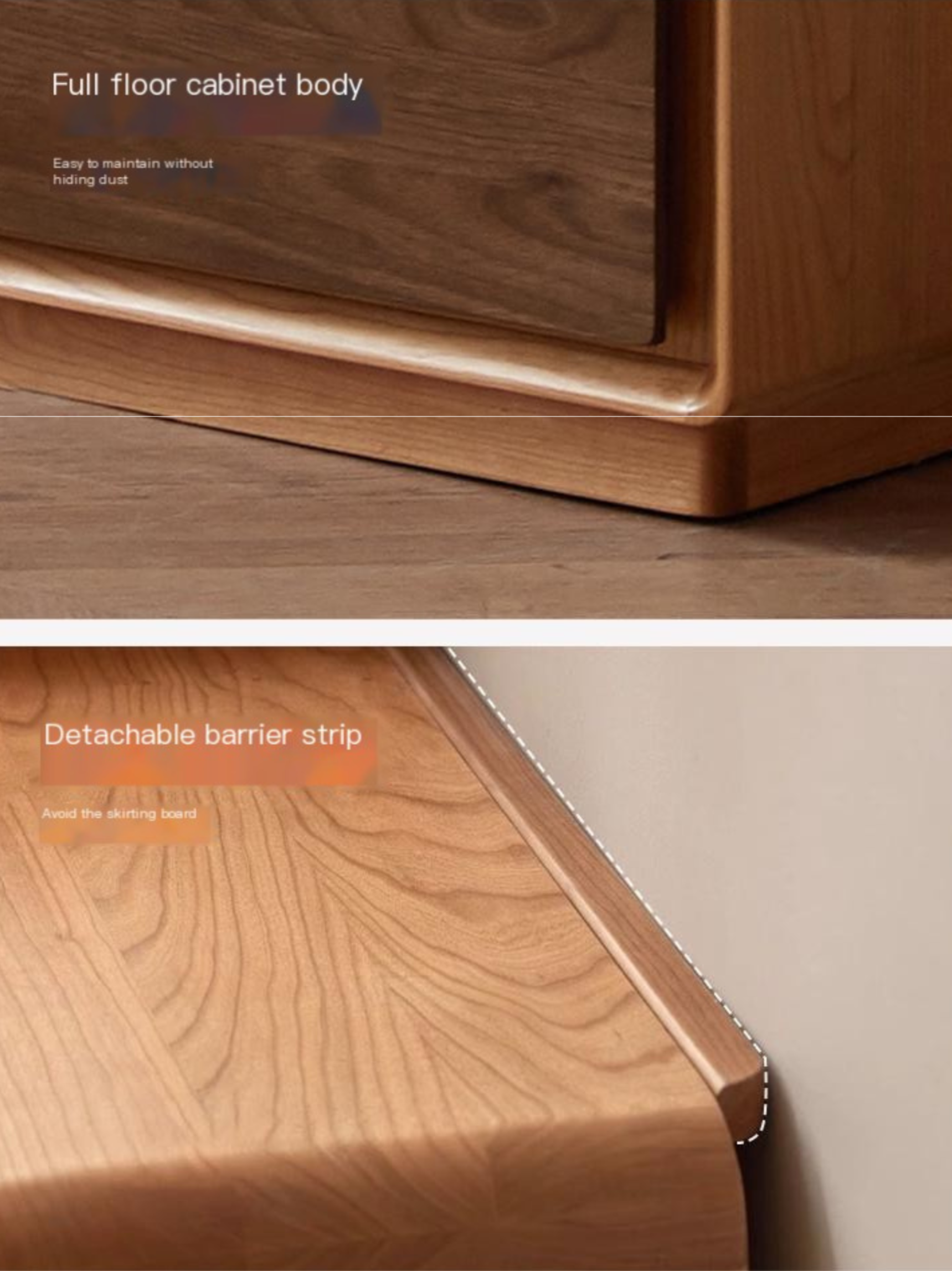 Premium Black Walnut & Cherry Solid Wood Modern Dresser Drawer Cabinet - Stylish Bedroom Storage for Clothes, Linens & Accessories