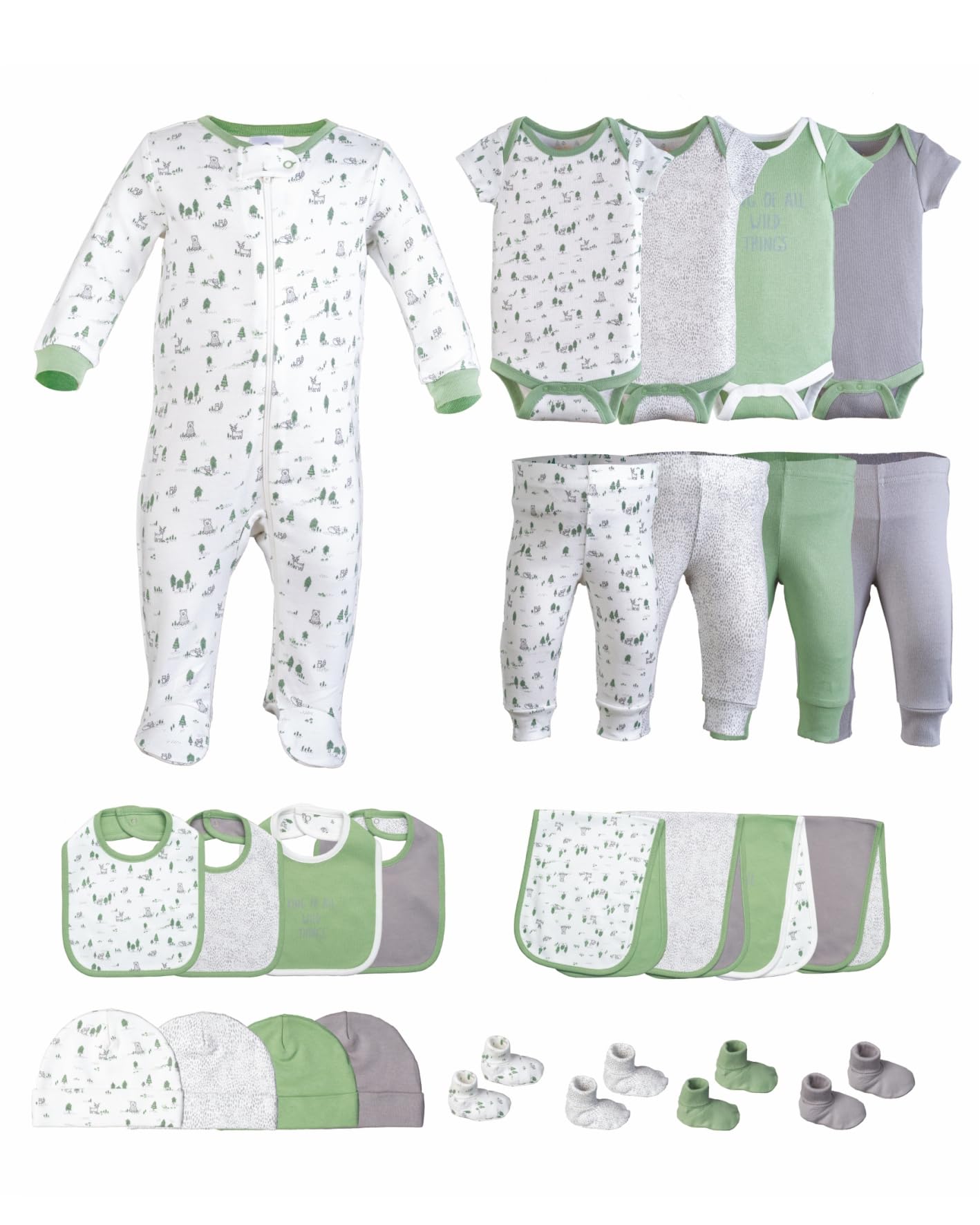 Baby Girl & Boy Newborn Clothes Set - 0-3 Months Layette Gift Outfit with Matching Accessories | Perfect for Baby Showers, Christenings & First Photos