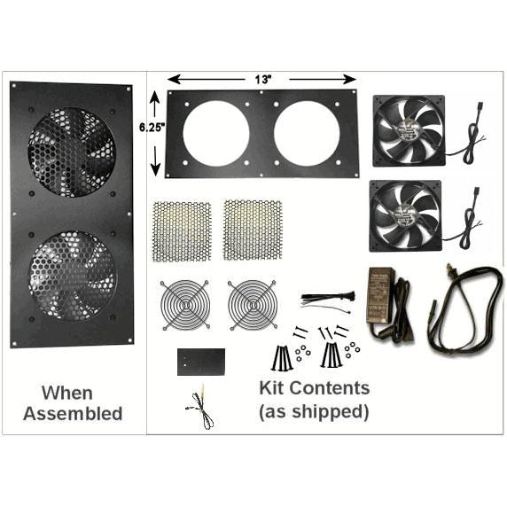 Coolerguys PRO Metal Series Dual 120mm Cooling Kit - High Performance Computer Case Fan for PC Cooling & Airflow - Perfect for Gaming Rigs, Workstations & Server Cabinets
