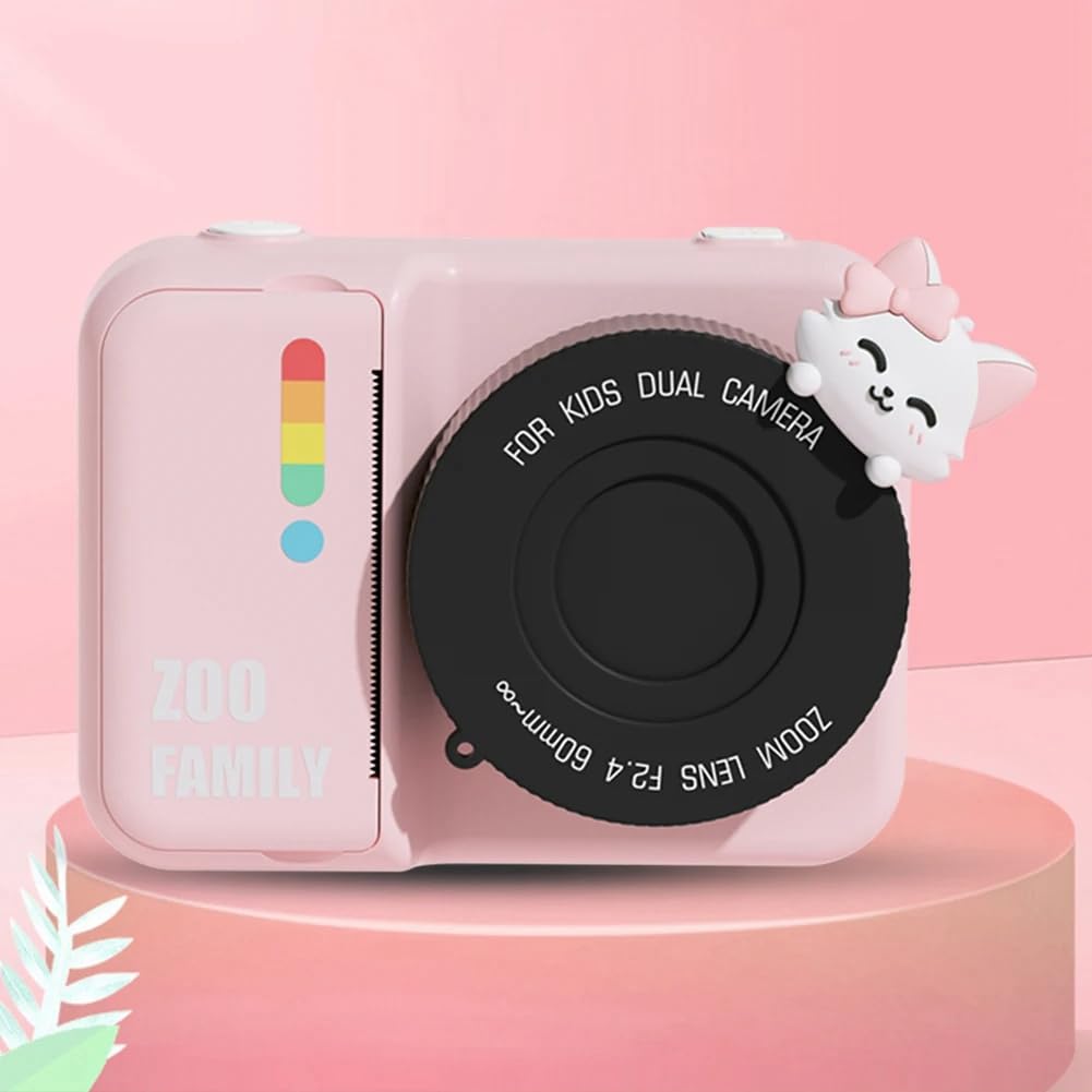 Casio Kids Instant Print Camera - 3 Inch Screen, WiFi HD Digital Camera with 48MP Dual Lens & Thermal Photo Paper (Pink) - Easy to Use & Install - Perfect for Birthday Parties, Travel & Family Memories