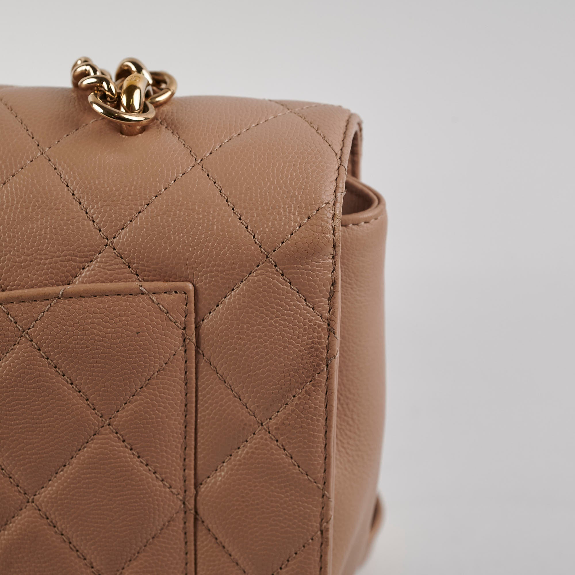 Chanel Caviar Leather Seasonal Flap Bag Beige 24 Series - Luxury Designer Handbag for Women, Perfect for Parties, Events & Everyday Use