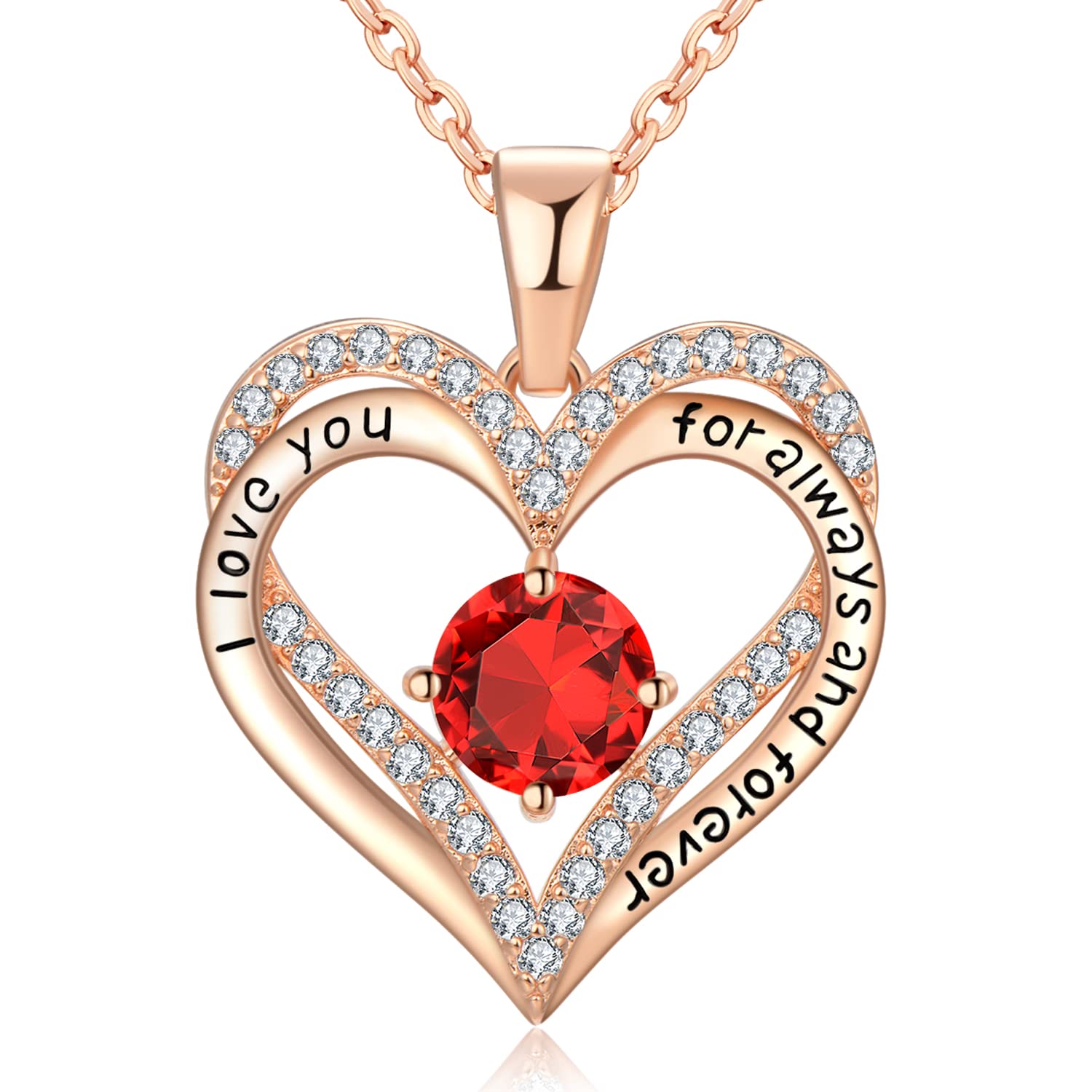 18K Rose Gold Necklaces for Women - Elegant Birthday, Anniversary, Mother's Day & Valentine's Day Gifts for Wife, Girlfriend, Daughter - Perfect for Weddings, Parties & Special Occasions