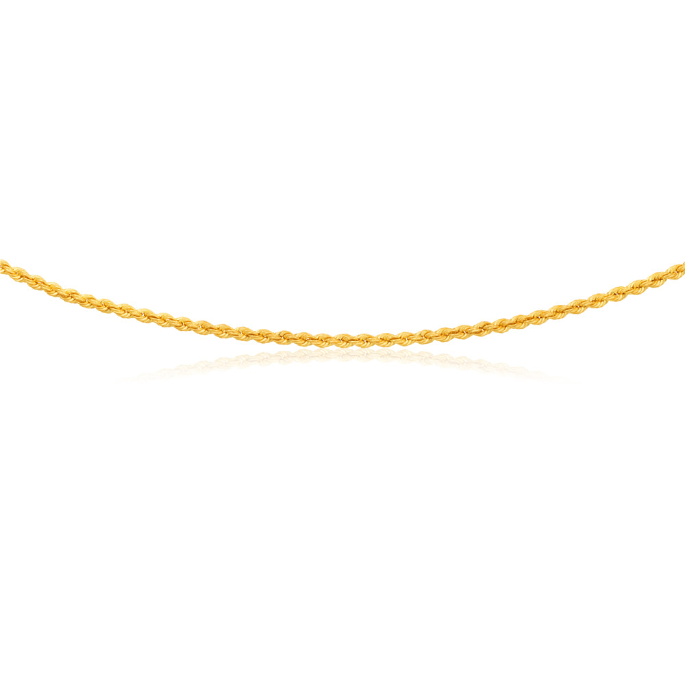 9ct Silver Filled Rope Chain Necklace 50cm - 9SS | Durable & Stylish Jewelry for Everyday Wear, Gifts & Special Occasions