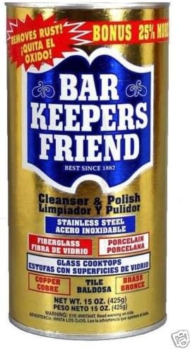 Bar Keeper's Friend Cleanser & Stainless Steel Cleaner - 15oz | Multi-Purpose Cleaning Powder for Kitchen, Bathroom & Cookware | Removes Rust, Stains & Hard Water Deposits