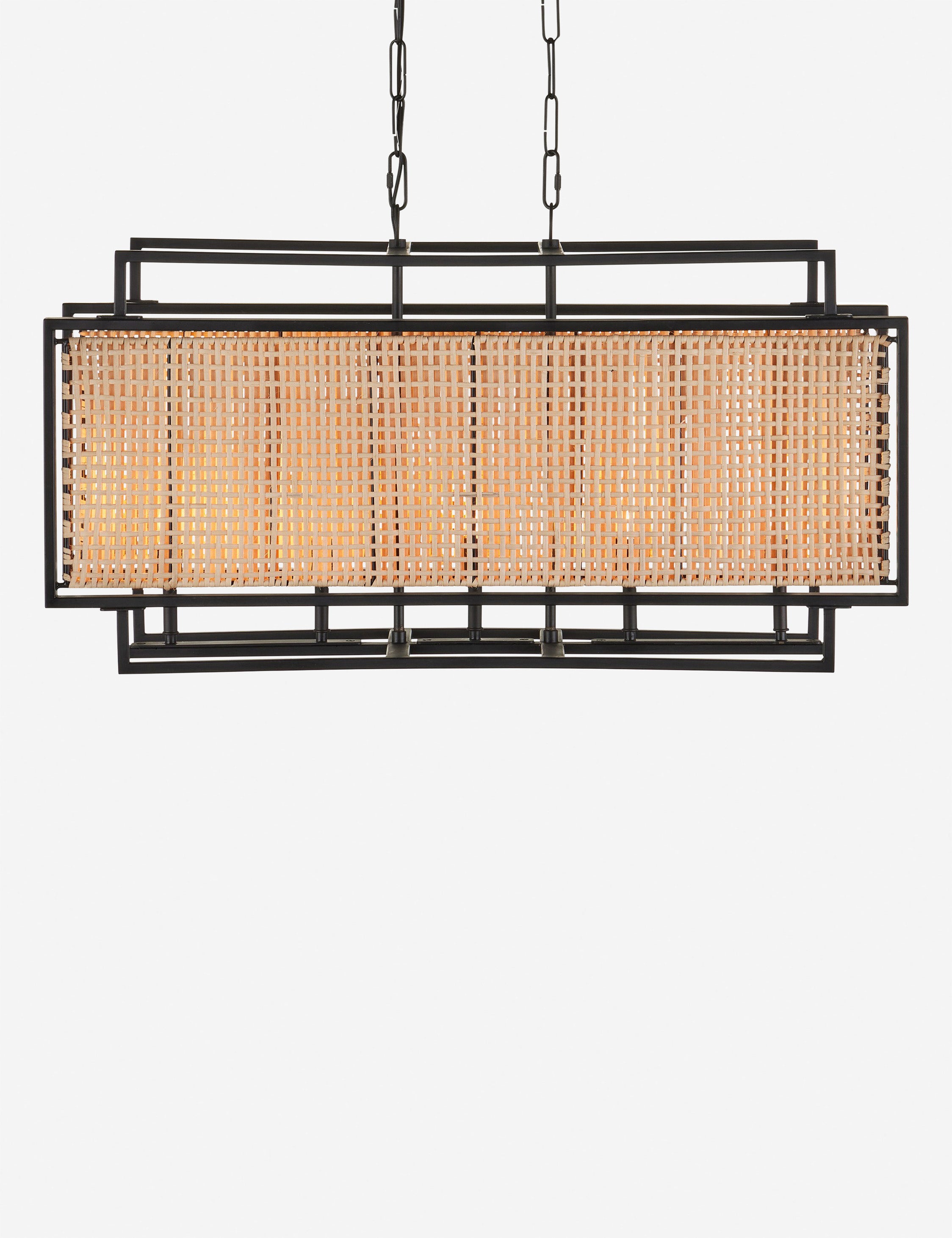 Brayson Modern Linear Chandelier - Sleek 6-Light LED Pendant Lighting Fixture for Dining Room, Kitchen Island & Living Room Decor