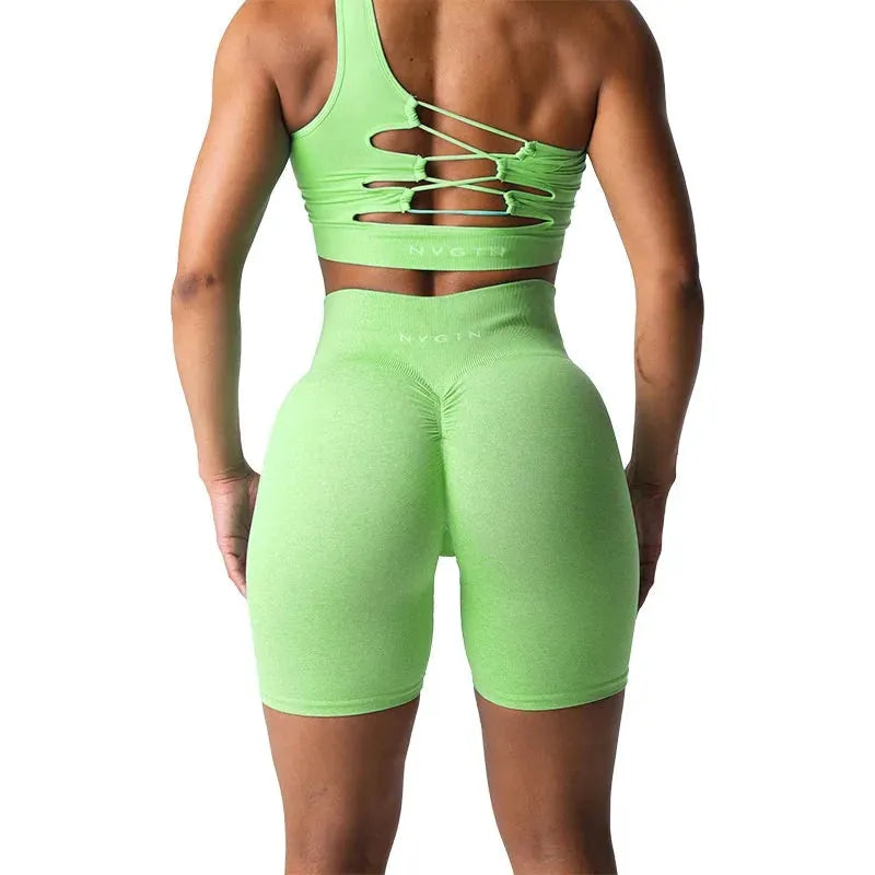 NVGTN Scrunch Seamless Yoga Shorts for Women - High Waisted Spandex Workout Shorts with Butt Lifting Design, Breathable & Elastic Gym Running Athletic Shorts - Perfect for Yoga, Pilates, Running & Lounge Wear