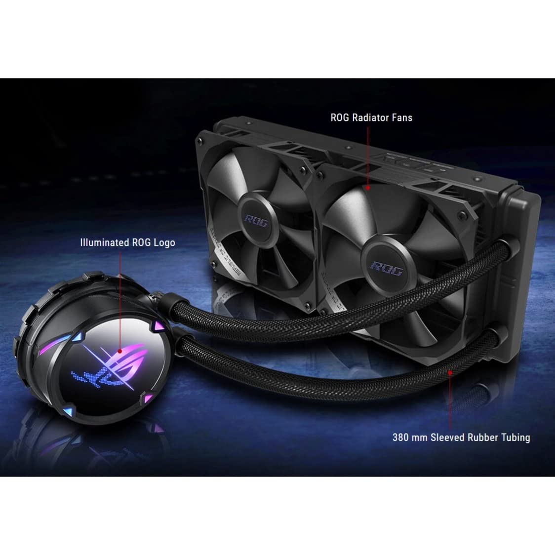ASUS ROG Strix LC II 240 AIO Liquid CPU Cooler - 240mm Radiator with Dual 120mm PWM Fans - Compatible with Intel LGA1700/115x/2066 & AMD AM4/TR4 - Perfect for Gaming PCs, Workstations, and High-Performance Cooling Solutions