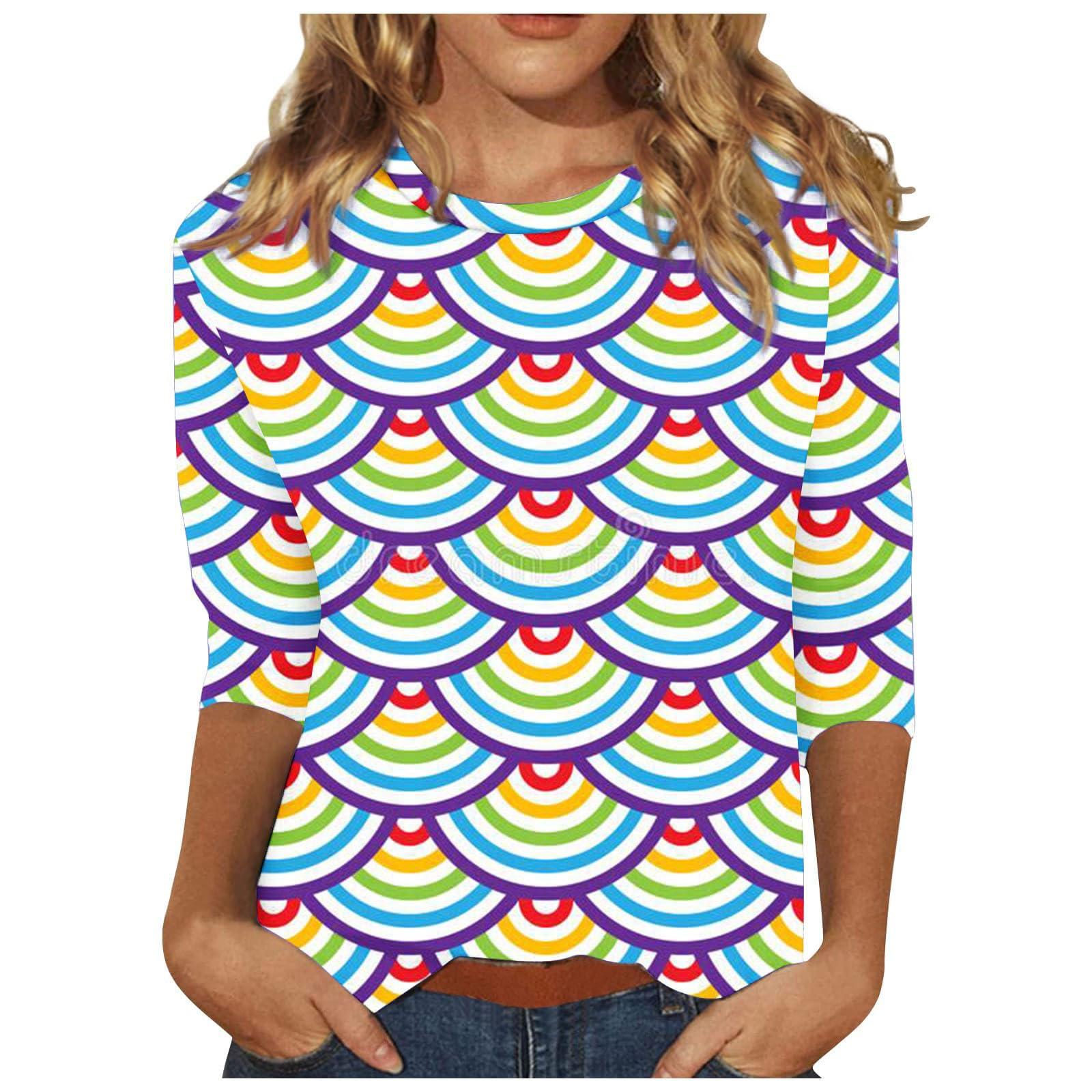 Women's 3/4 Sleeve Tops - Prime Clearance Sale for Casual Wear