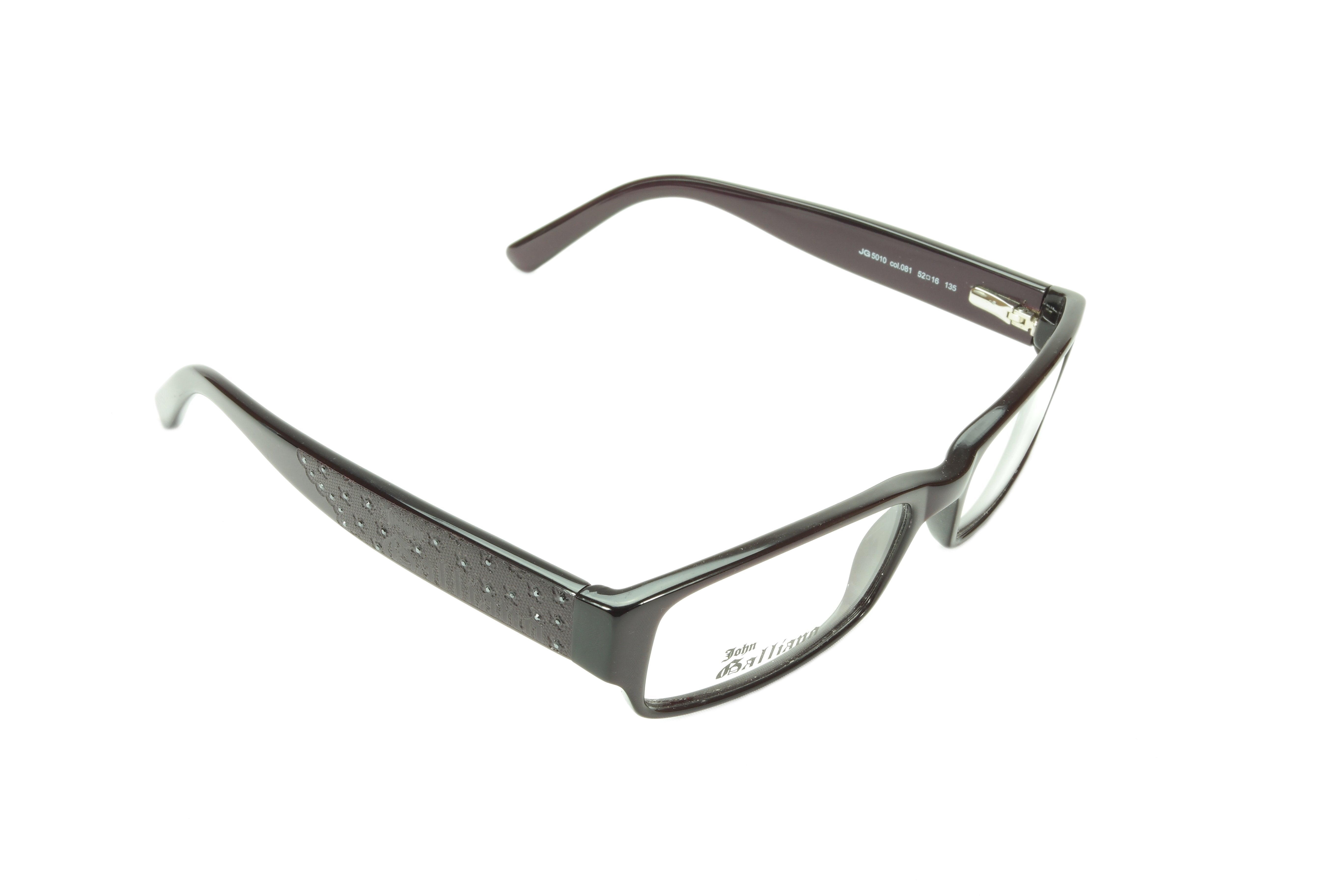 John Galliano JG5010 081 Acetate Eyeglass Frames - Dark Violet Italian Designer Glasses for Men & Women | Perfect for Fashion, Work & Everyday Wear