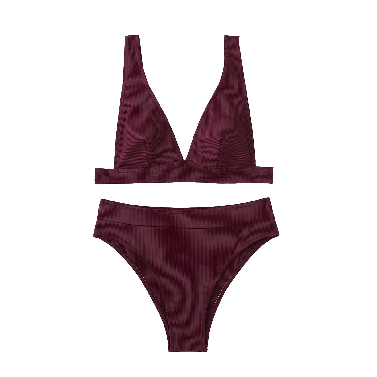 Colorblock Women's Bikini Set - Sexy High Waist Swimsuit for Beach & Pool