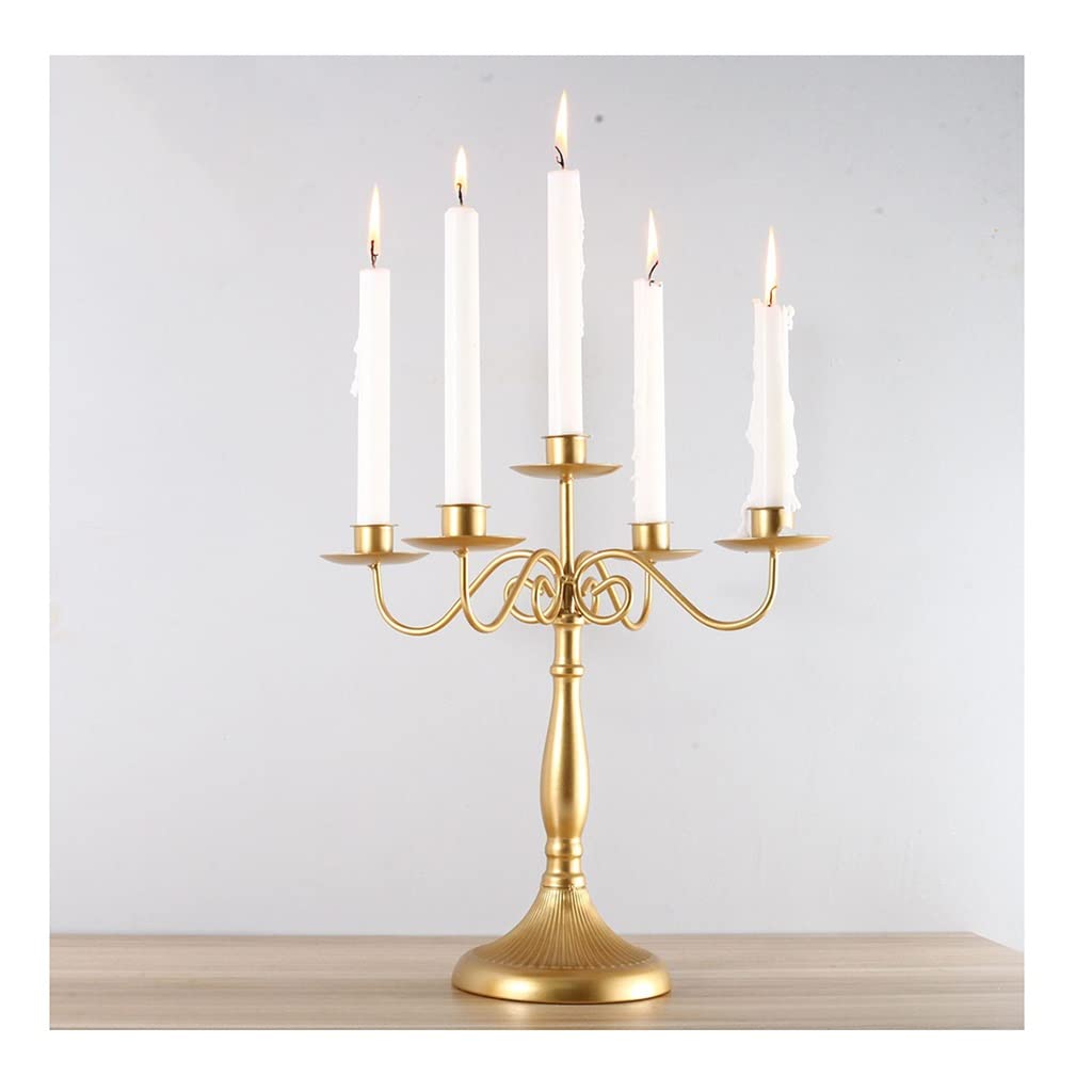 Vintage European Metal Candle Holder Set of 5 - Elegant Candlelight Dinner Decor for Romantic Dates, Birthday Parties & Holiday Home Decoration - Perfect for Christmas, Weddings & Dining Table Centerpieces