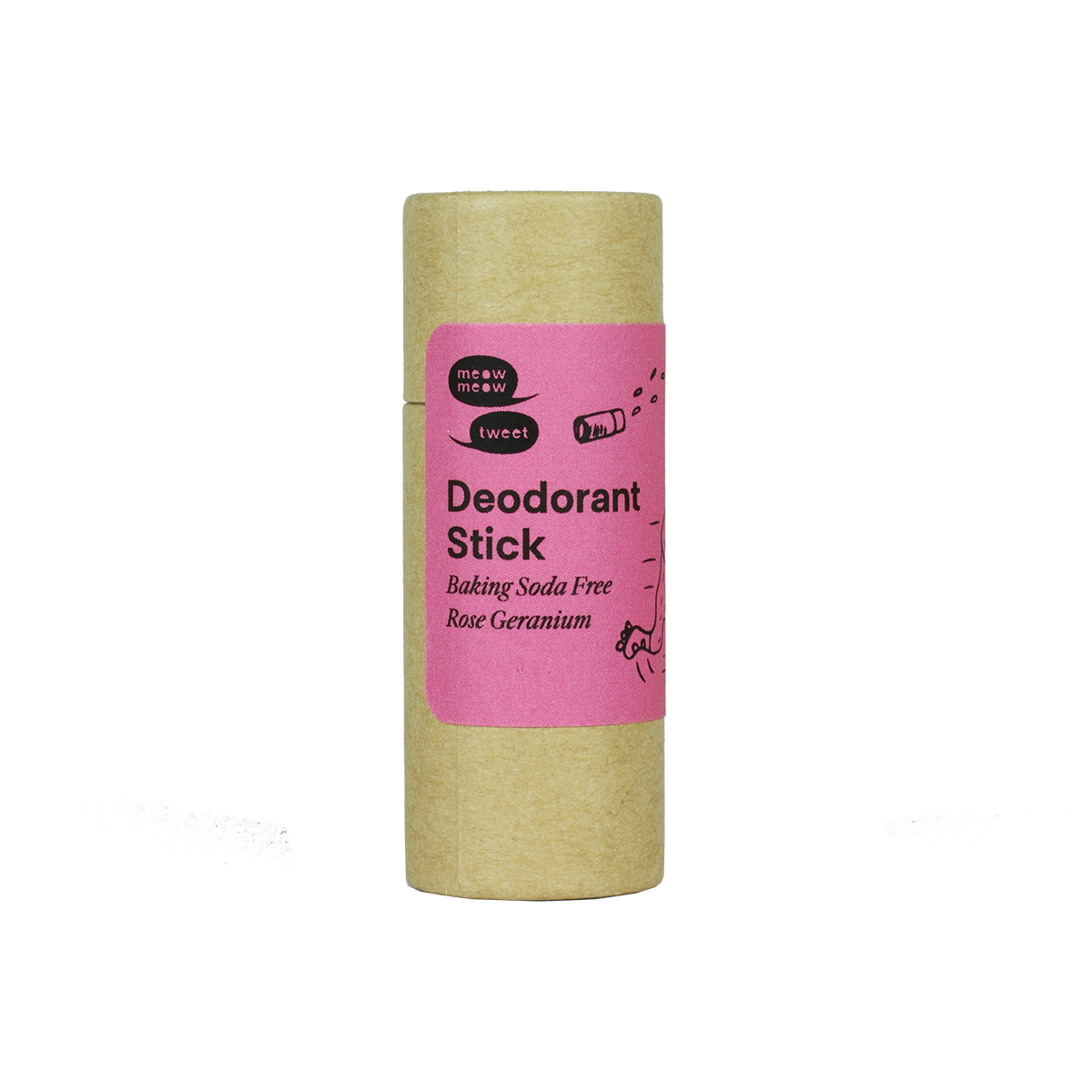 Natural Deodorant Stick for Women & Men - Rose Geranium Scent, Baking Soda Free, Aluminum Free, Long Lasting Protection - Perfect for Gym, Work & Daily Freshness