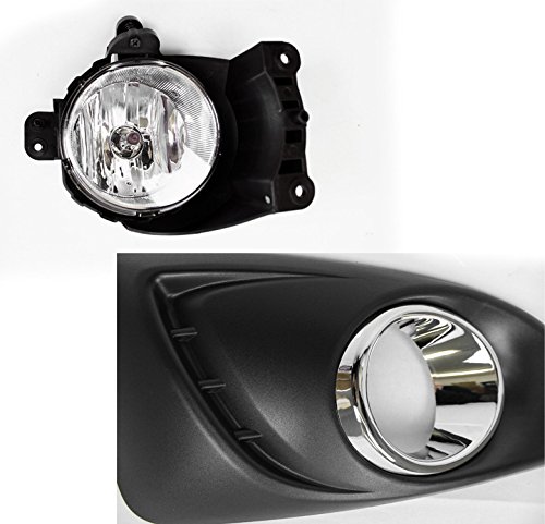 2012-2016 Chevy Sonic Front Bumper Fog Lights with Chrome Bezels & Switch - Durable Driving Lamps for Enhanced Night Visibility & Safety in Foggy Conditions