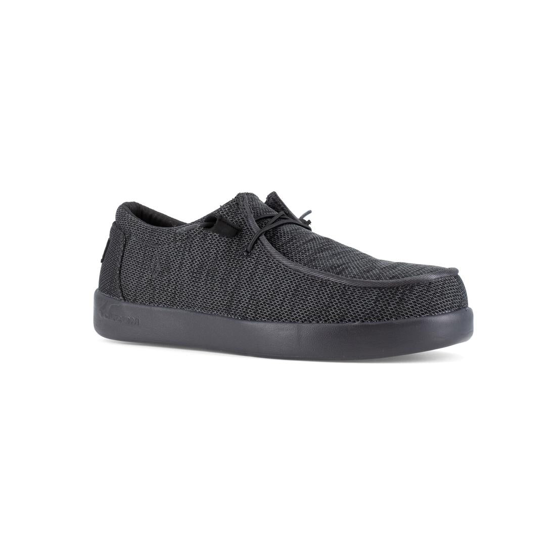 Slip On Composite Toe Work Shoes for Men - Black Safety Shoes for Construction, Warehouse & Industrial Work - Lightweight & Comfortable Non-Slip Work Boots