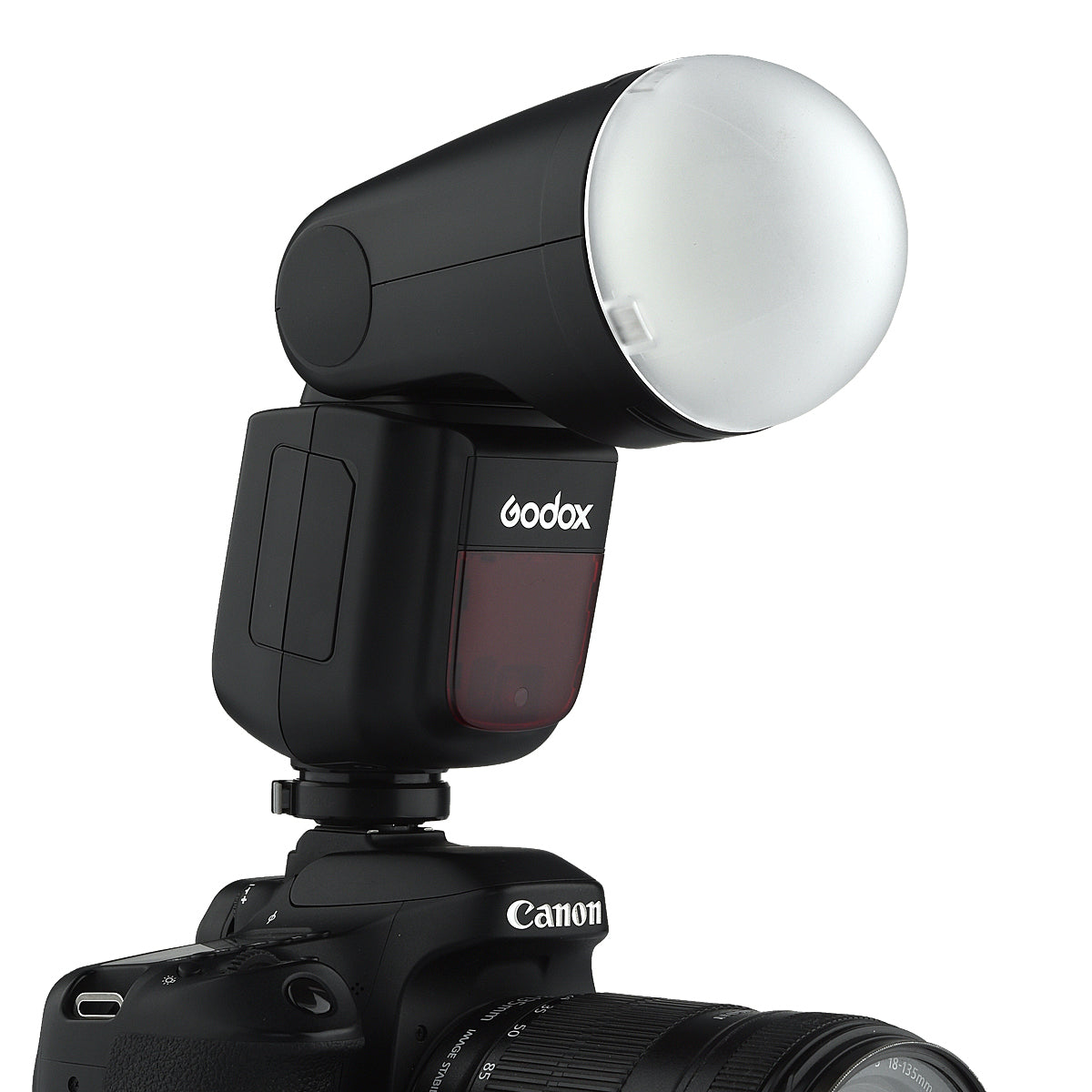 Canon V1 Round Head Speedlite Flash with Accessory Kit - Professional DSLR Camera Lighting for Portraits, Events & Studio Photography
