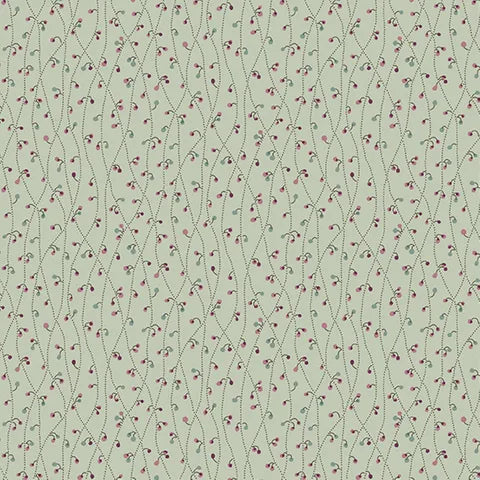 English Garden by Edyta Sitar Andover A796T Blue Velvet Fabric - Perfect for Quilting, Home Decor & DIY Craft Projects