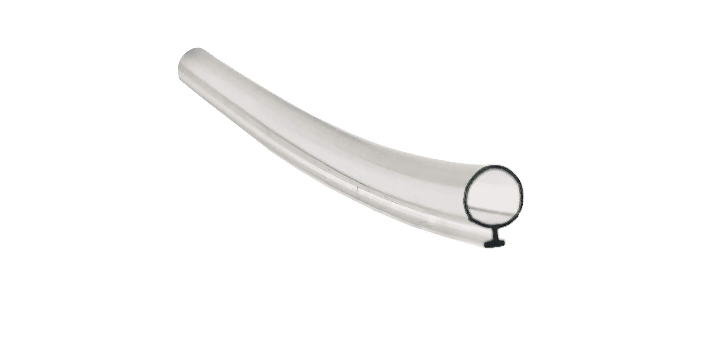 Clear Vinyl Shower Door Seal Sweep - 3/16