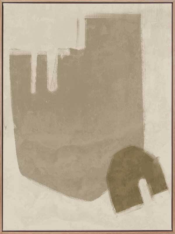 Blasé Light Brown Canvas Art Print - Modern Wall Decor for Living Room, Bedroom & Office - Perfect for Home & Office Decor