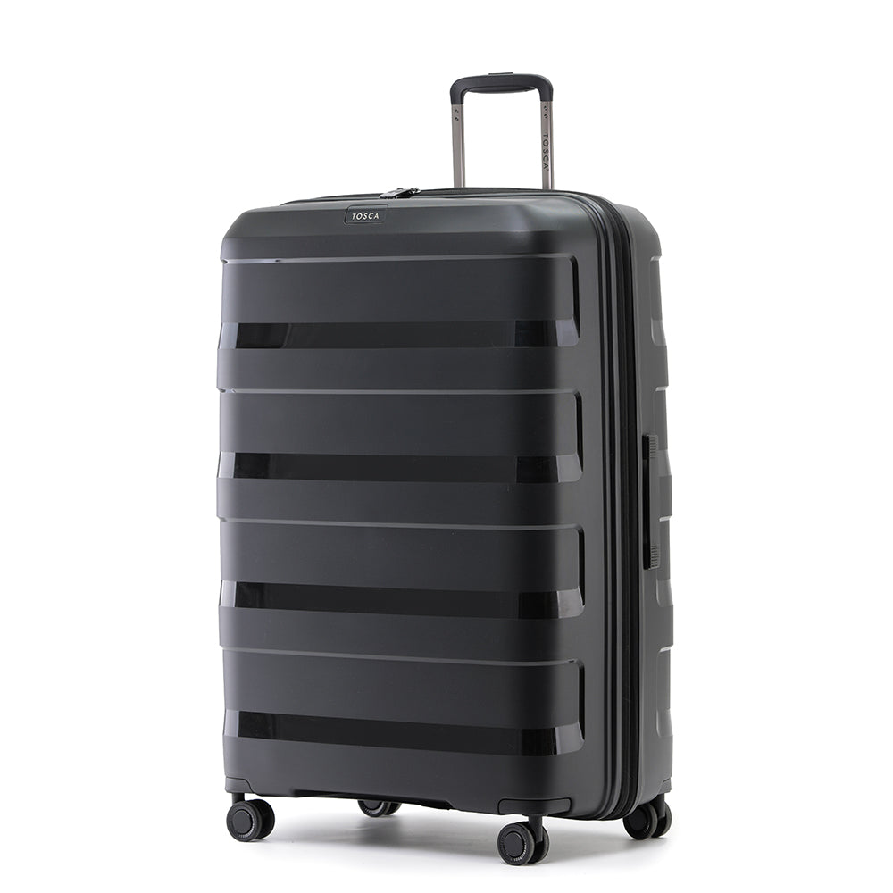 Tosca 32-Inch Comet X-Large Spinner Suitcase - Black | Durable Expandable Luggage for Long Trips & Business Travel