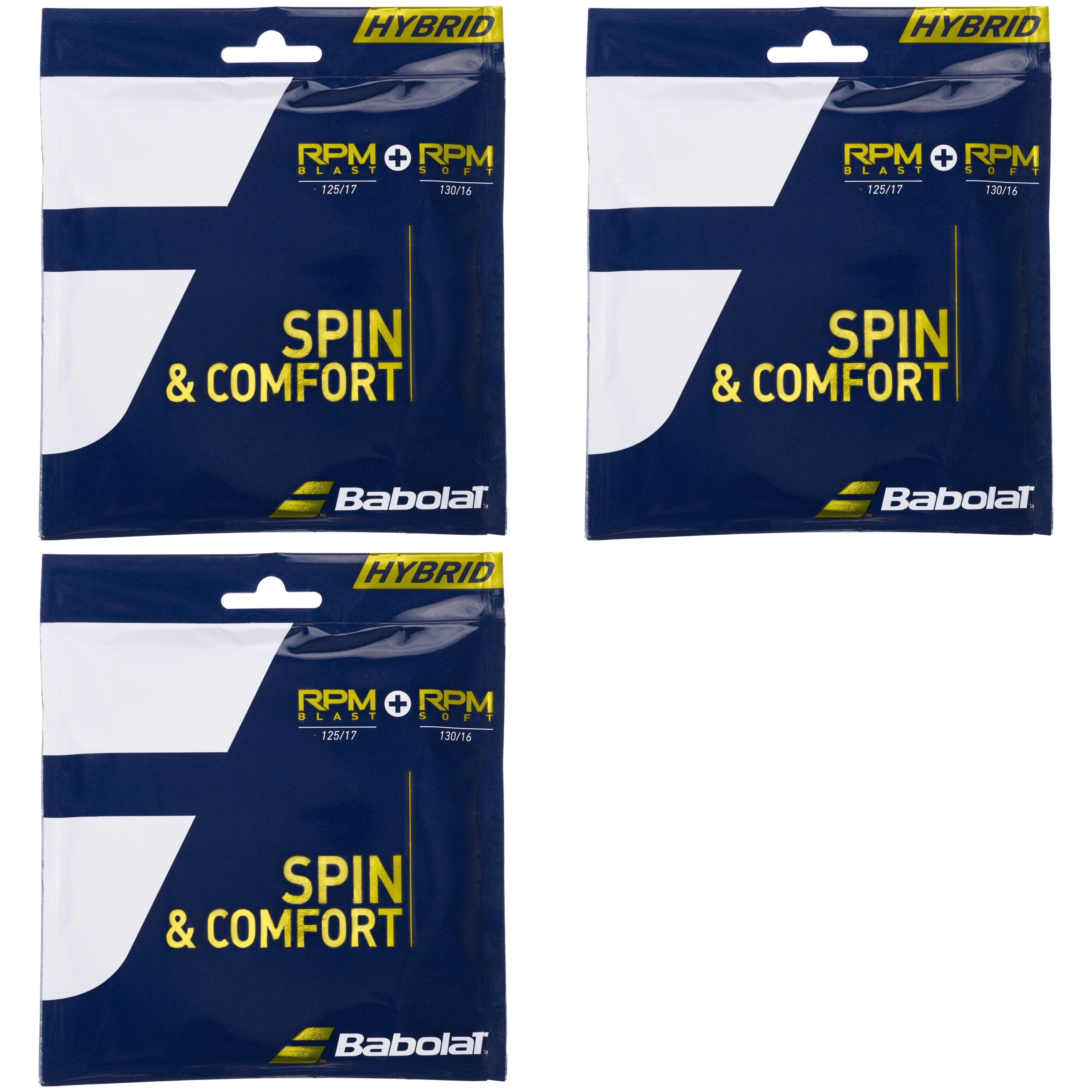 Babolat RPM Blast + RPM Soft Hybrid Tennis String Set - High Performance Polyester Strings for Power & Control - Perfect for Competitive Players & Tournament Play