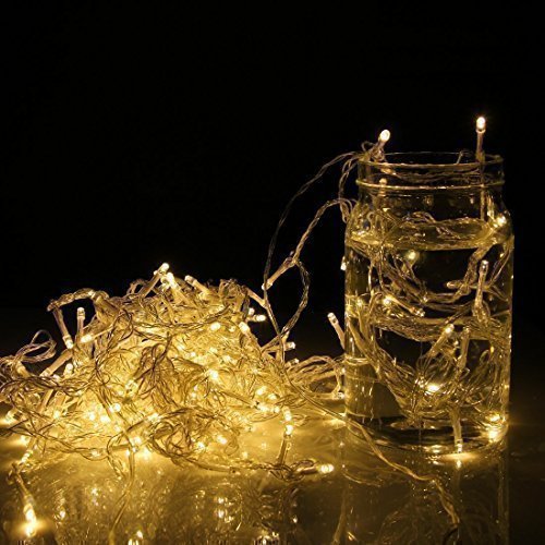 2M x 2M LED Curtain Lights with Remote - 204 Warm White Waterproof Fairy Lights for Windows, Rooms, Christmas Gazebo & Backdrop Decor - Mains Powered Linkable Hanging Lights for Indoor/Outdoor Use