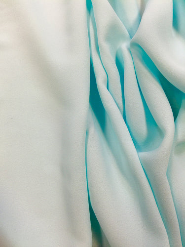 60-Inch Wide Poly Double Georgette Fabric in Aqua - Perfect for Dresses, Scarves & Home Decor Projects