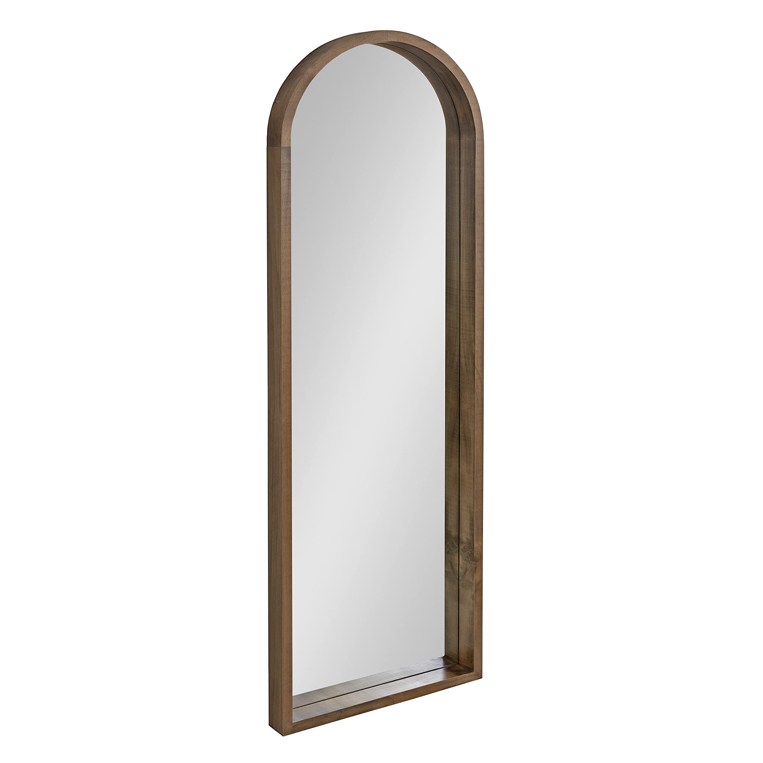 Kate and Laurel Hutton Farmhouse Wall Mirror - 16x48 Inches, Rustic Brown, Decorative Full Length Mirror for Bedroom, Living Room & Entryway - Modern Wall-Mounted Mirror for Home Decor