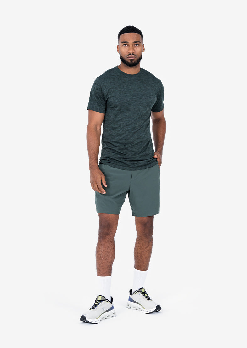 Men's LC Power Shorts - Khaki Green - Lightweight & Breathable for Running, Gym & Outdoor Activities