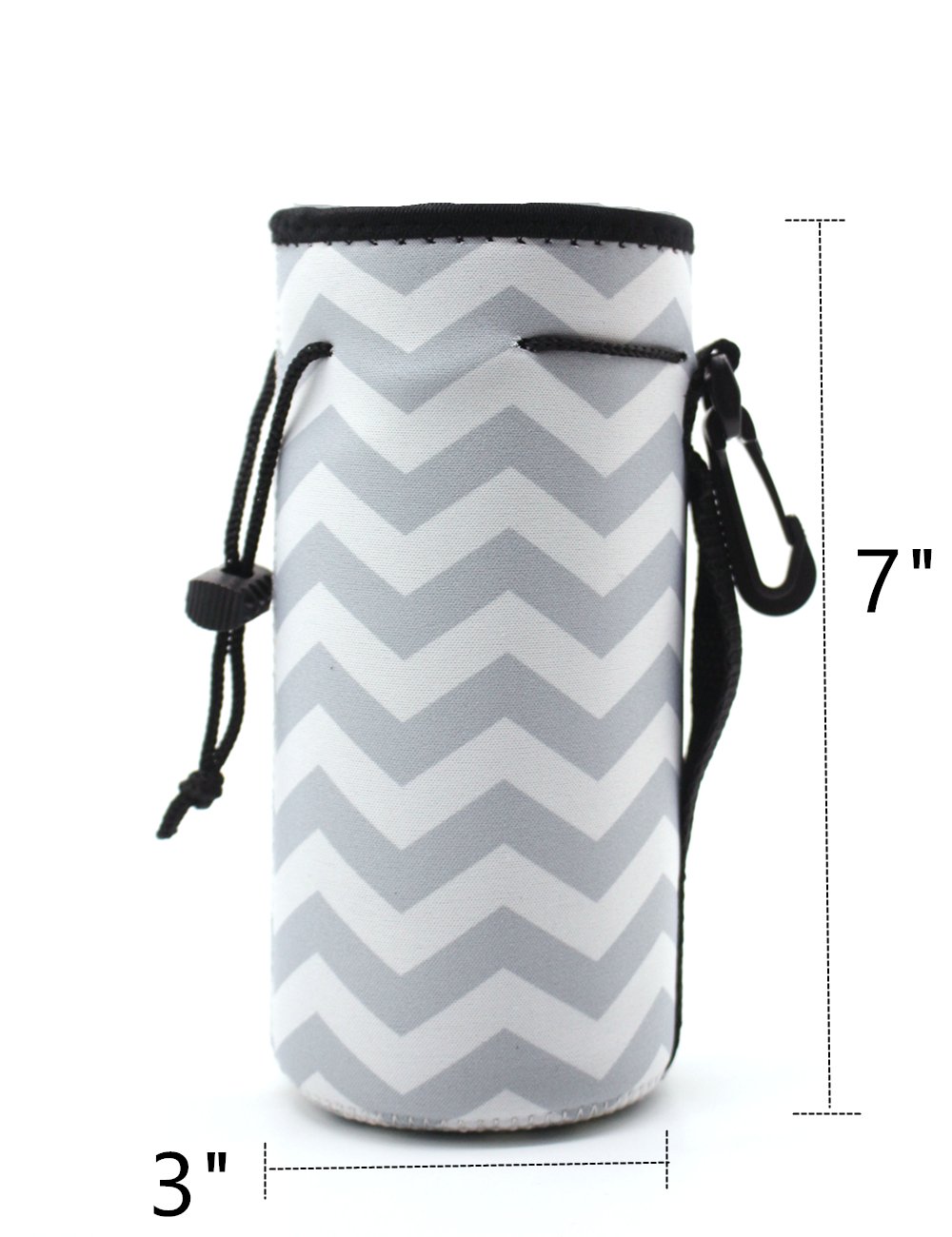 **Insulated Neoprene Water Bottle Holder Pouch - Leak-Proof Carrier for Stainless Steel, Glass & Plastic Bottles - Perfect for Gym, Hiking & Travel**