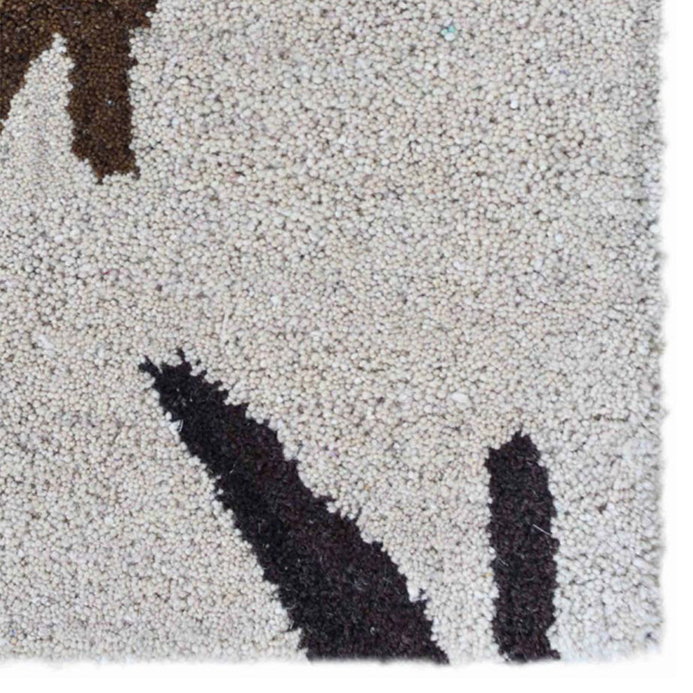 Handmade Seattle Wool Tufted Rug - Soft & Durable Non-Slip Area Rug for Living Room, Bedroom, Nursery - Boho Chic Home Decor