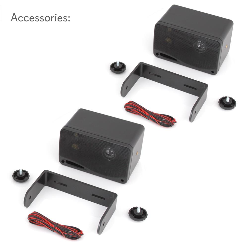 3.5'' Indoor/Outdoor Wall Mount Speakers - Weatherproof Stereo Sound System for Home Theater, Patio, Garden & Commercial Use